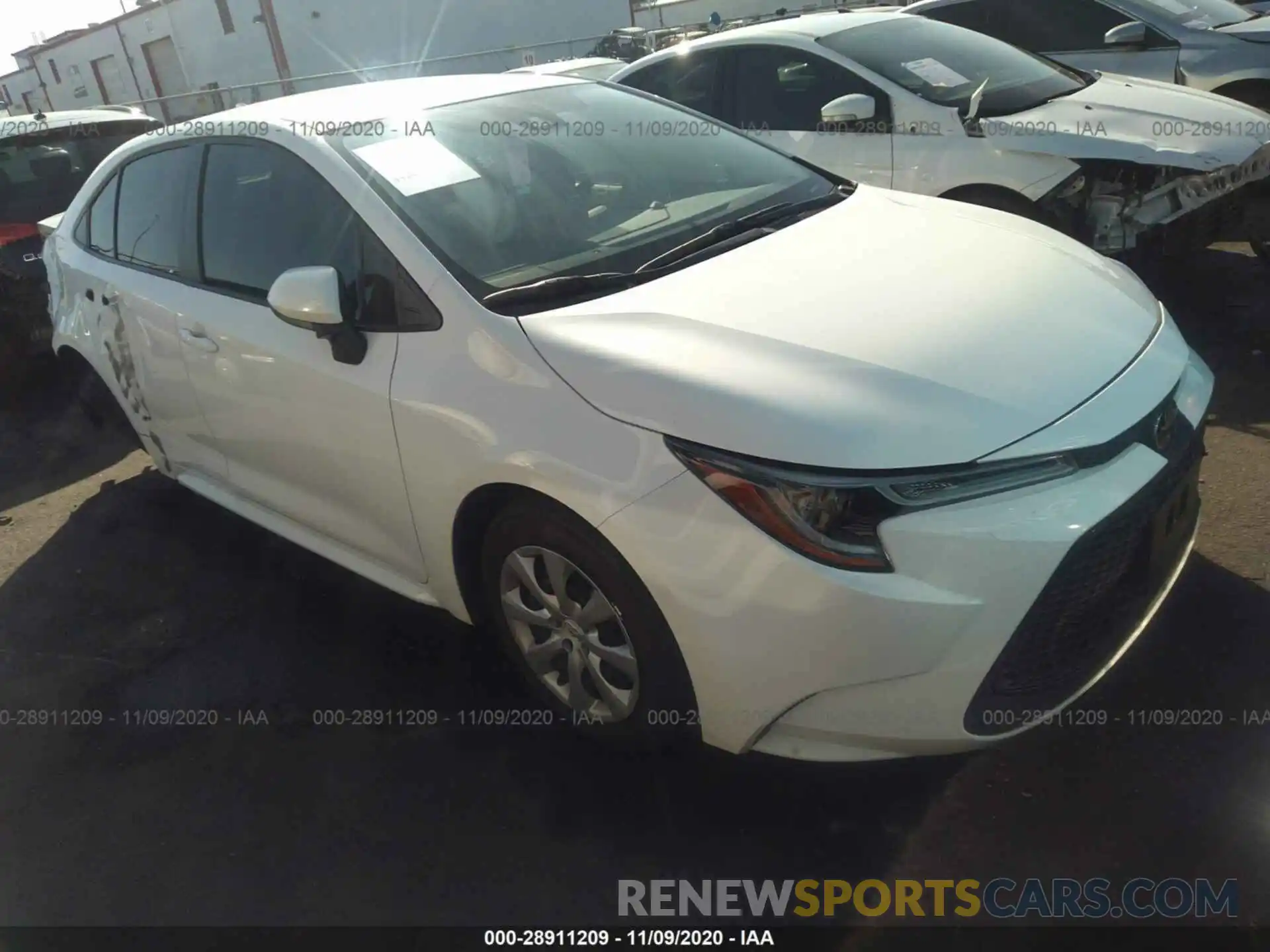 1 Photograph of a damaged car JTDEPRAE1LJ093870 TOYOTA COROLLA 2020