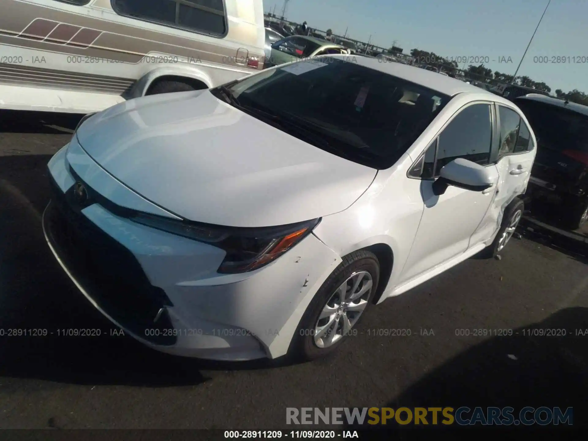 2 Photograph of a damaged car JTDEPRAE1LJ093870 TOYOTA COROLLA 2020