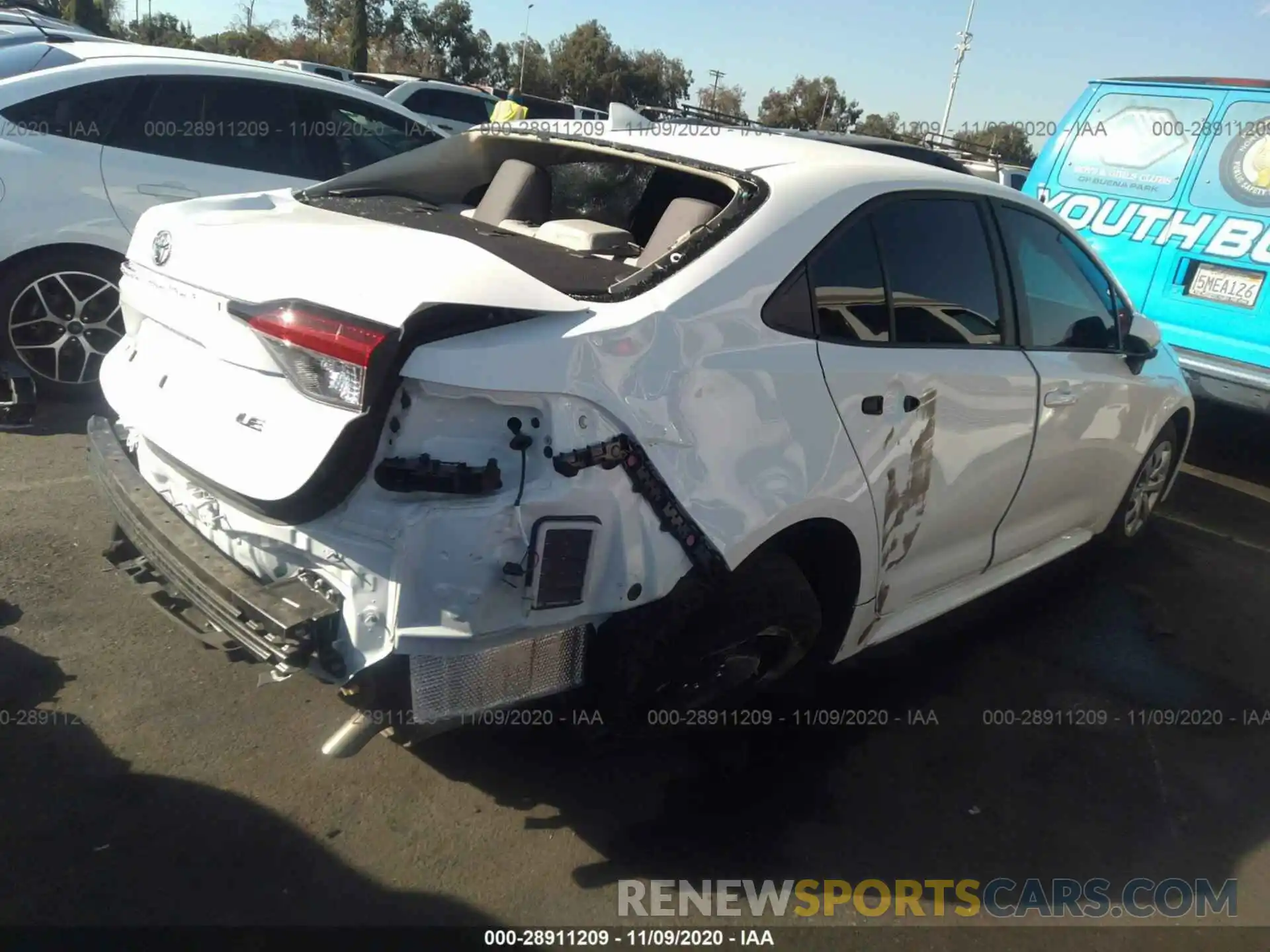 4 Photograph of a damaged car JTDEPRAE1LJ093870 TOYOTA COROLLA 2020