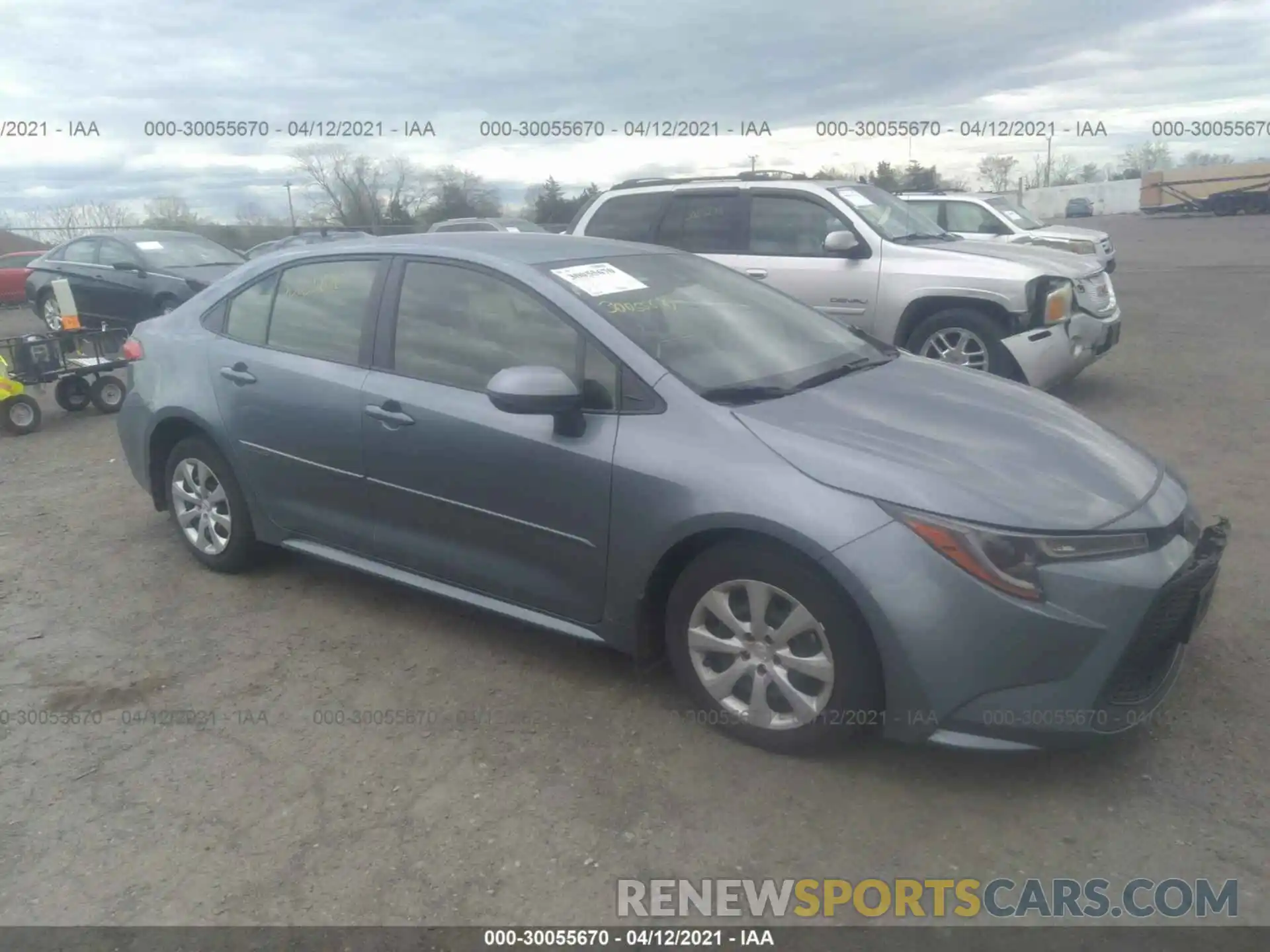 1 Photograph of a damaged car JTDEPRAE1LJ094470 TOYOTA COROLLA 2020