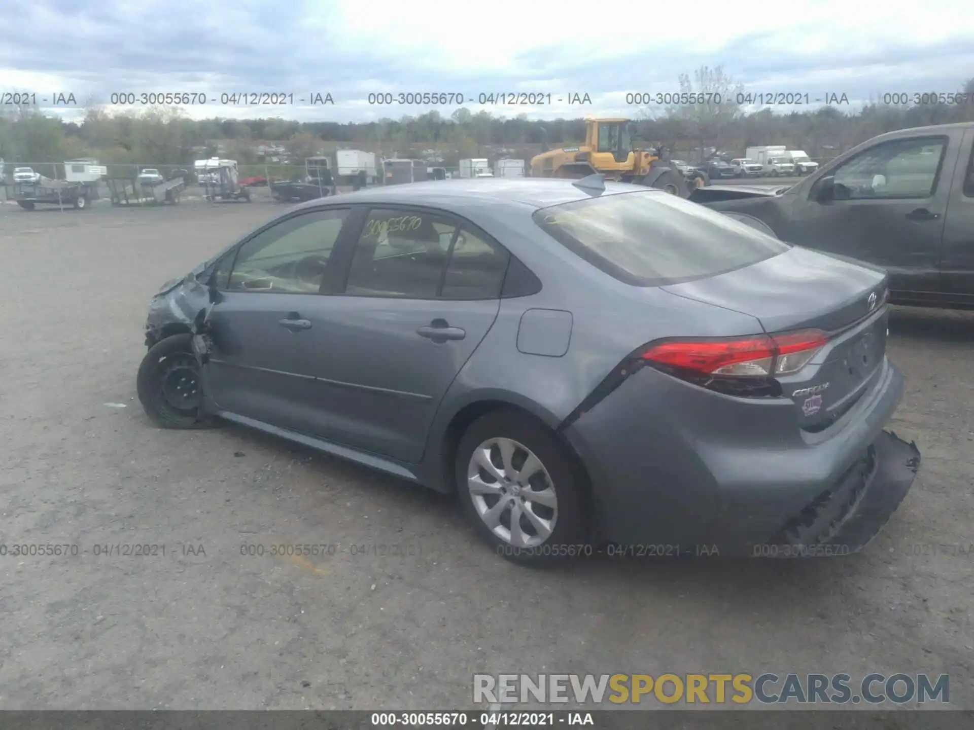 3 Photograph of a damaged car JTDEPRAE1LJ094470 TOYOTA COROLLA 2020