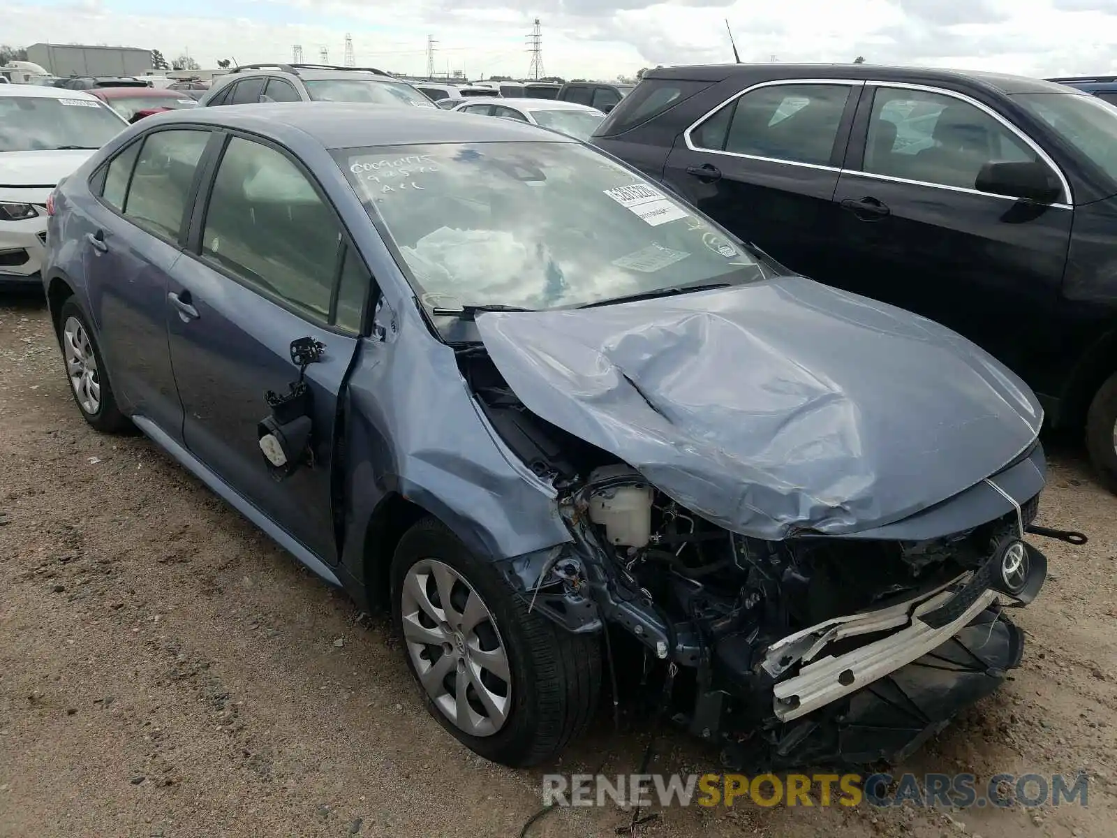 1 Photograph of a damaged car JTDEPRAE1LJ095358 TOYOTA COROLLA 2020