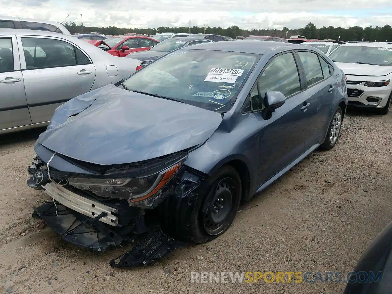 2 Photograph of a damaged car JTDEPRAE1LJ095358 TOYOTA COROLLA 2020