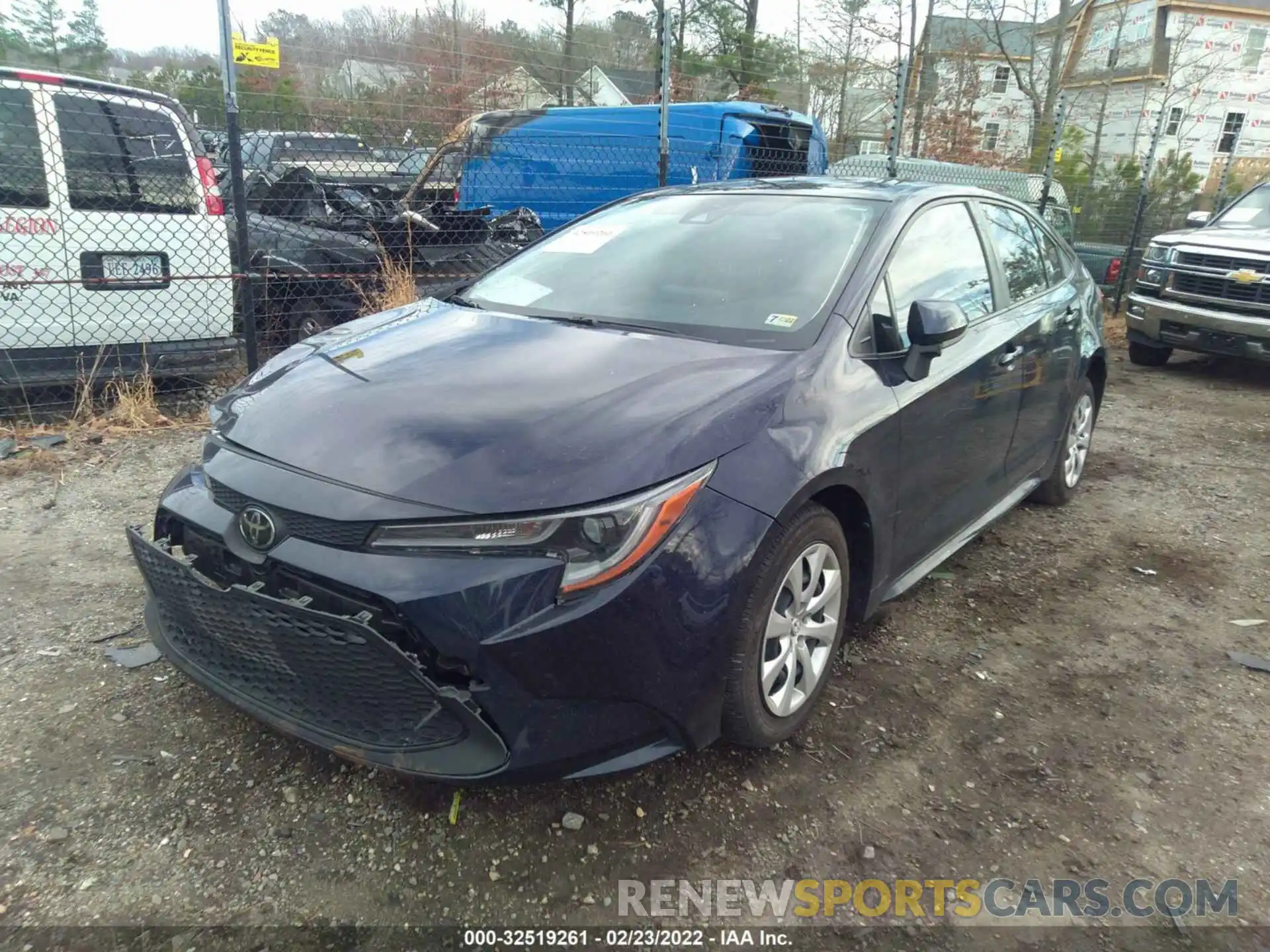 2 Photograph of a damaged car JTDEPRAE1LJ095389 TOYOTA COROLLA 2020