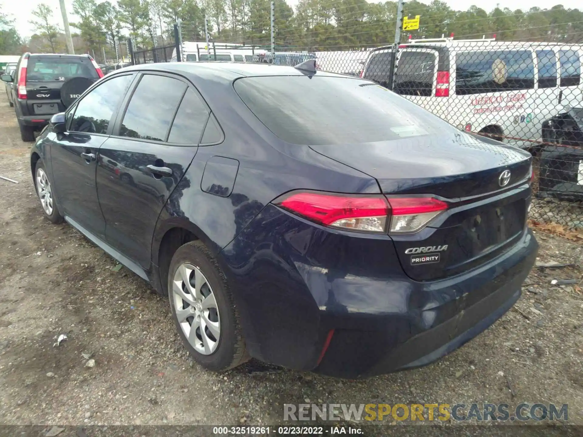 3 Photograph of a damaged car JTDEPRAE1LJ095389 TOYOTA COROLLA 2020