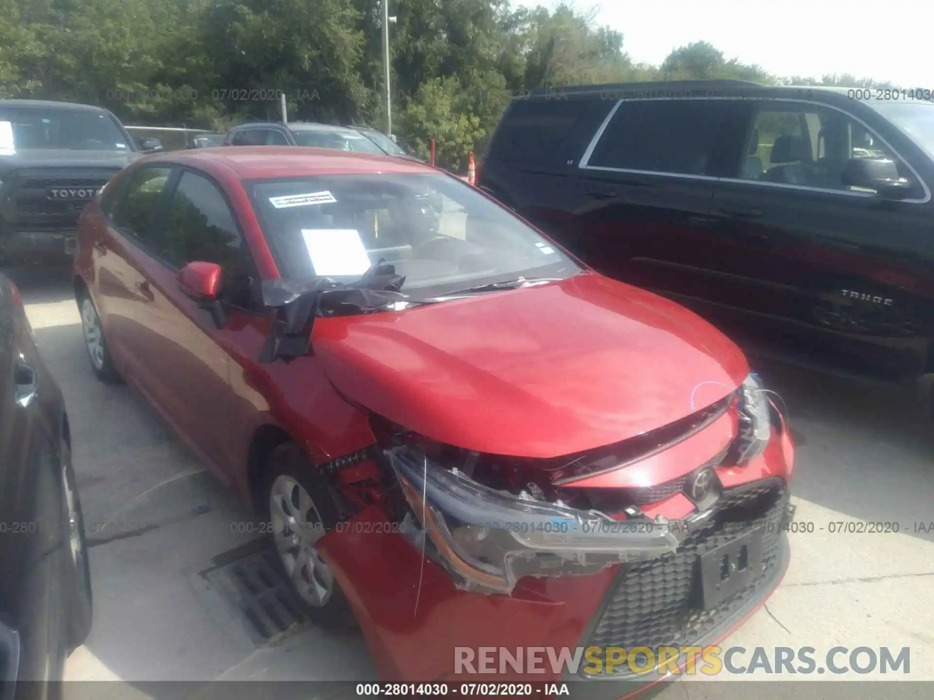 1 Photograph of a damaged car JTDEPRAE1LJ095859 TOYOTA COROLLA 2020