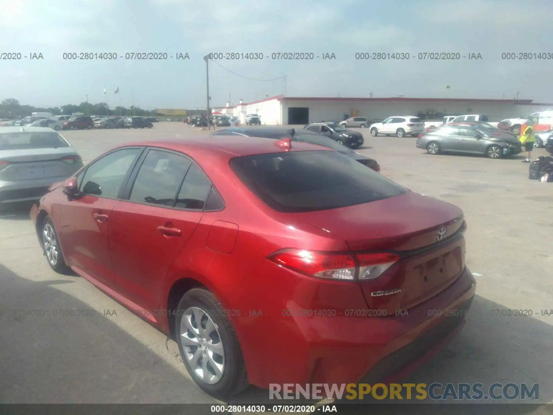 3 Photograph of a damaged car JTDEPRAE1LJ095859 TOYOTA COROLLA 2020