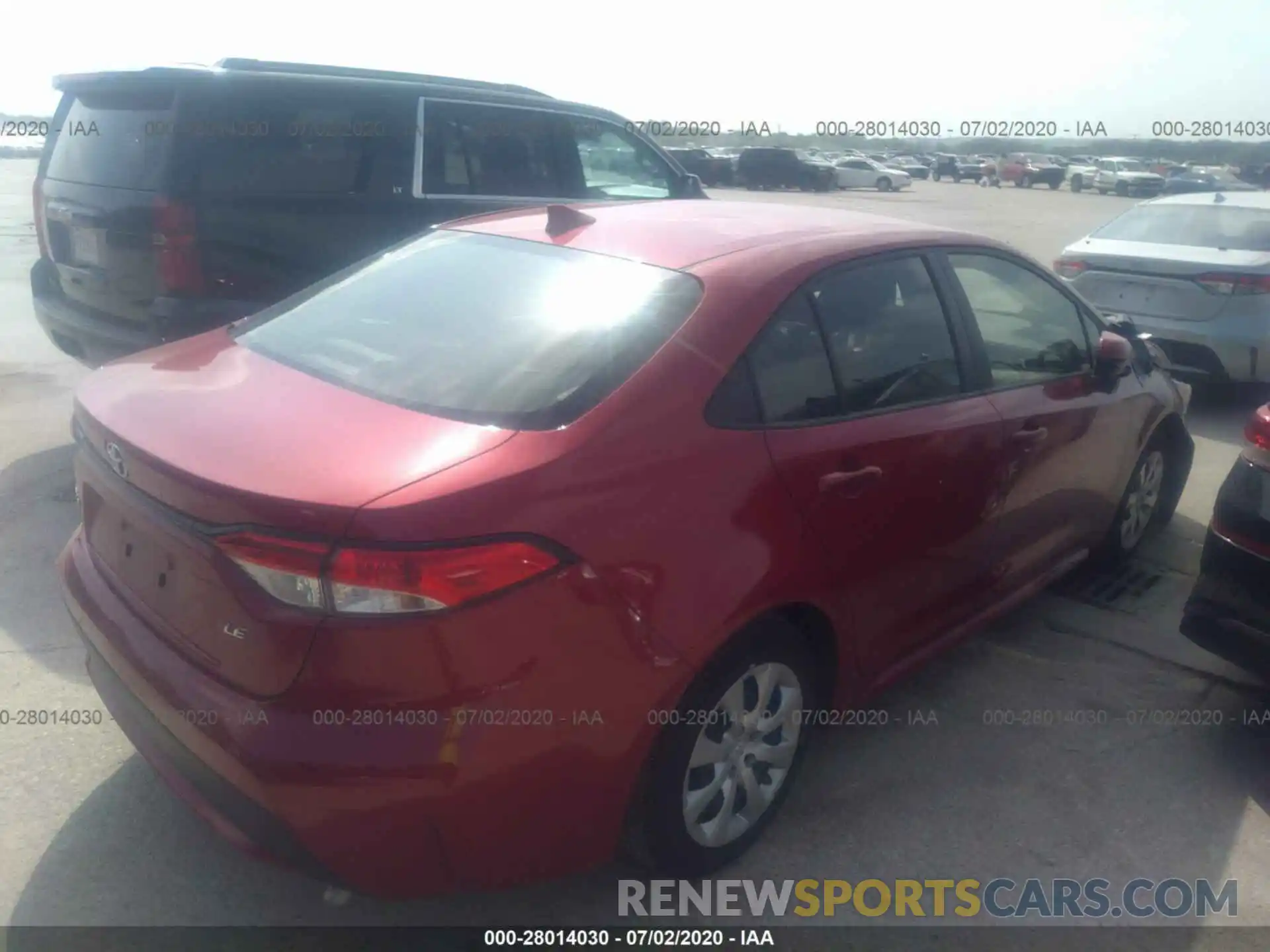 4 Photograph of a damaged car JTDEPRAE1LJ095859 TOYOTA COROLLA 2020