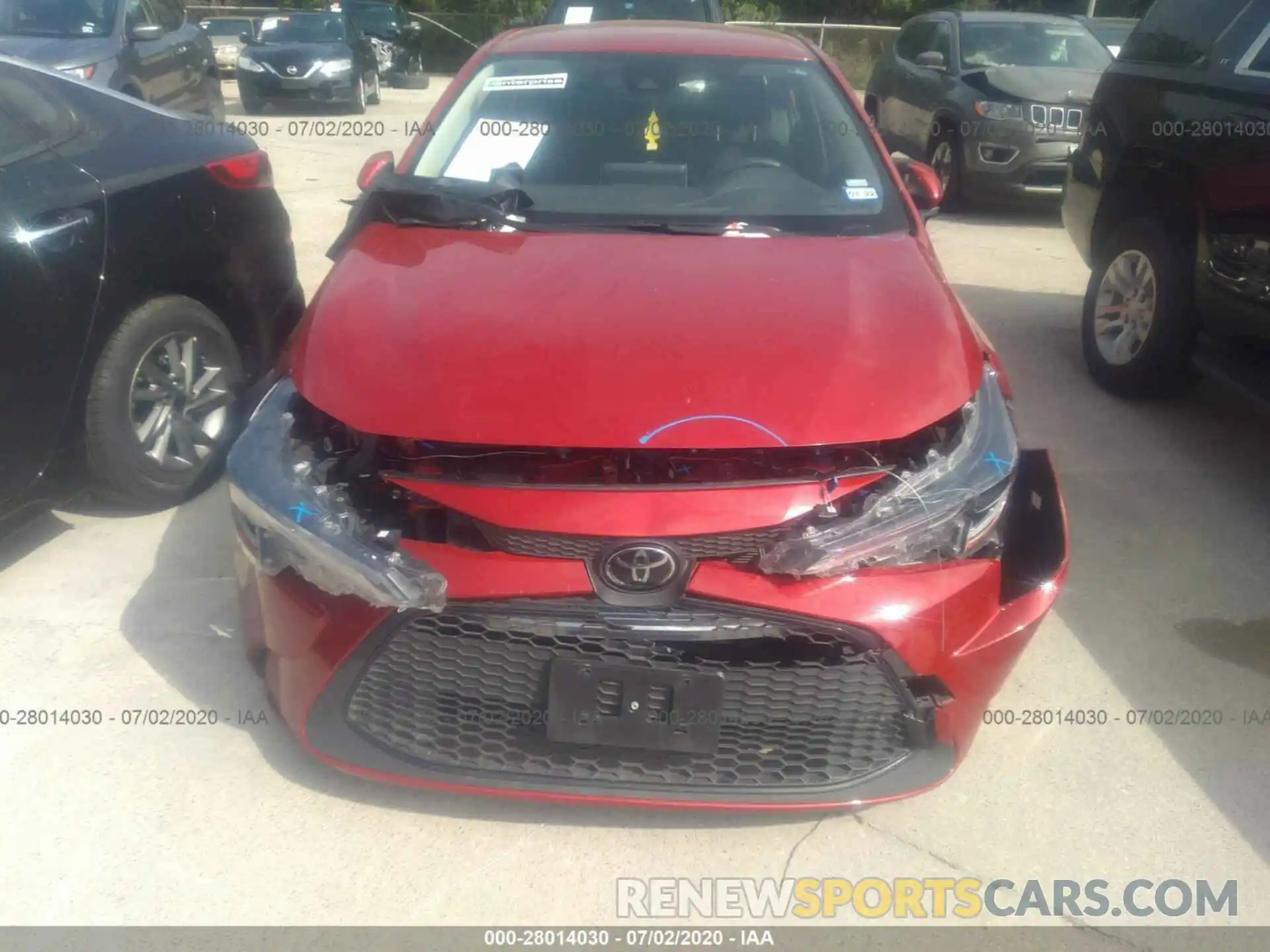 6 Photograph of a damaged car JTDEPRAE1LJ095859 TOYOTA COROLLA 2020