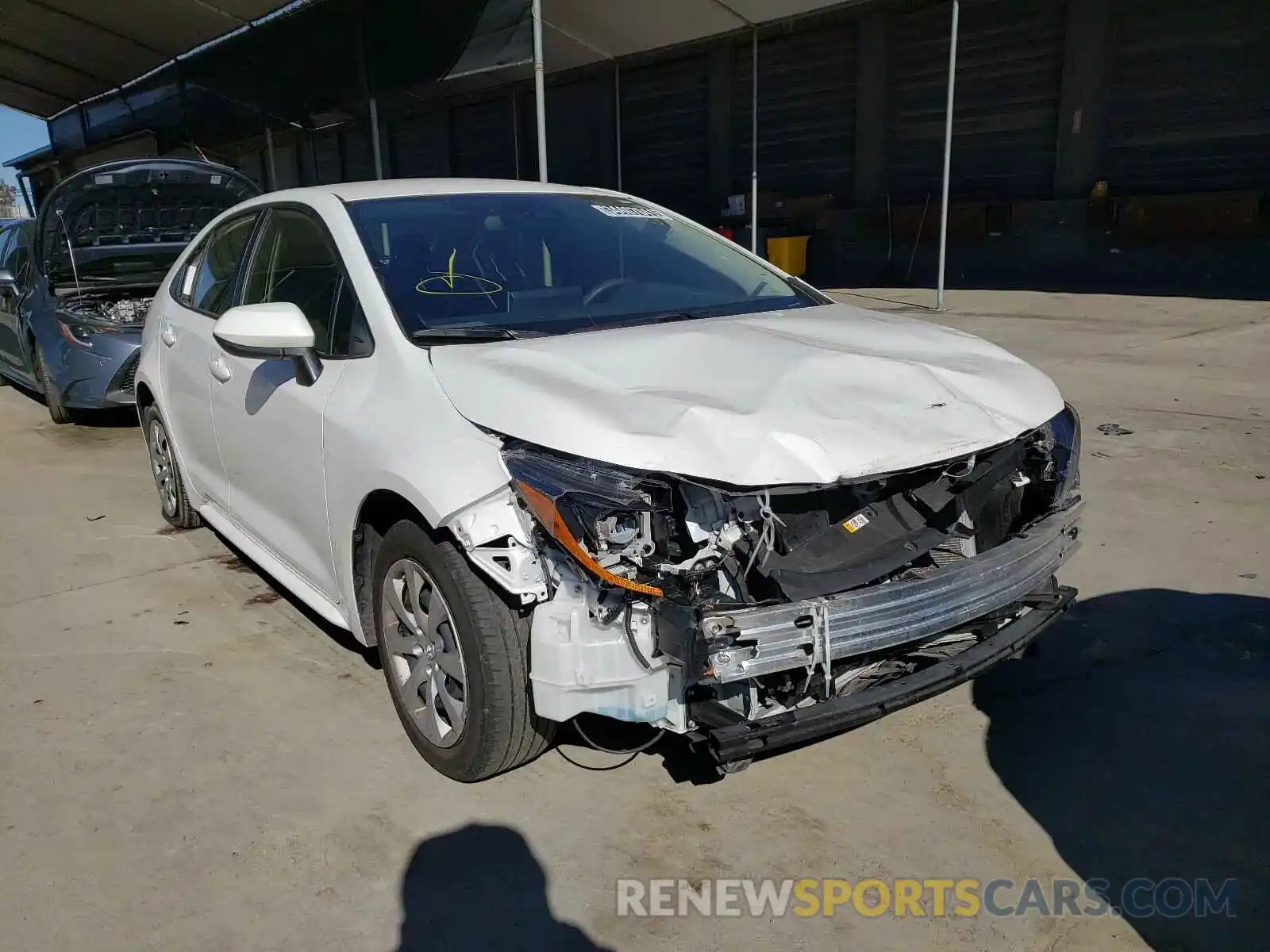 1 Photograph of a damaged car JTDEPRAE1LJ095862 TOYOTA COROLLA 2020