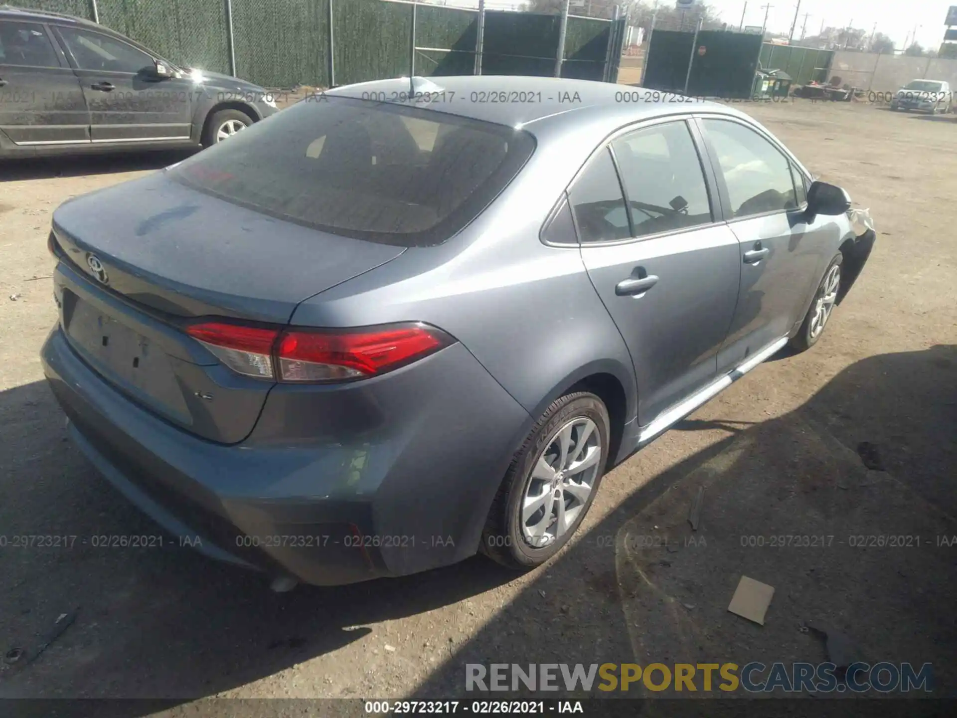 4 Photograph of a damaged car JTDEPRAE1LJ096316 TOYOTA COROLLA 2020