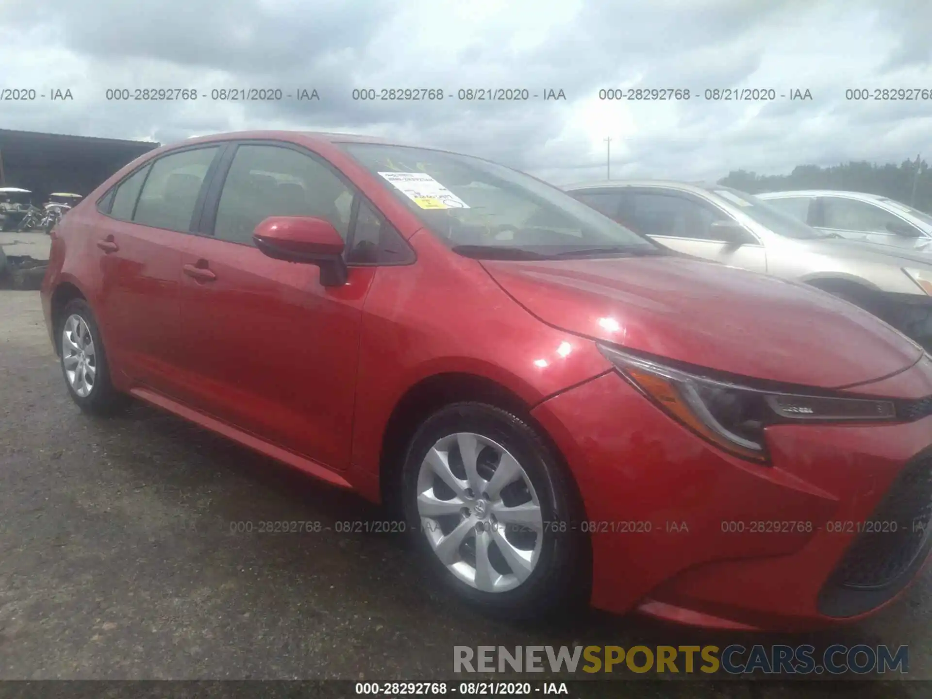 1 Photograph of a damaged car JTDEPRAE1LJ096350 TOYOTA COROLLA 2020