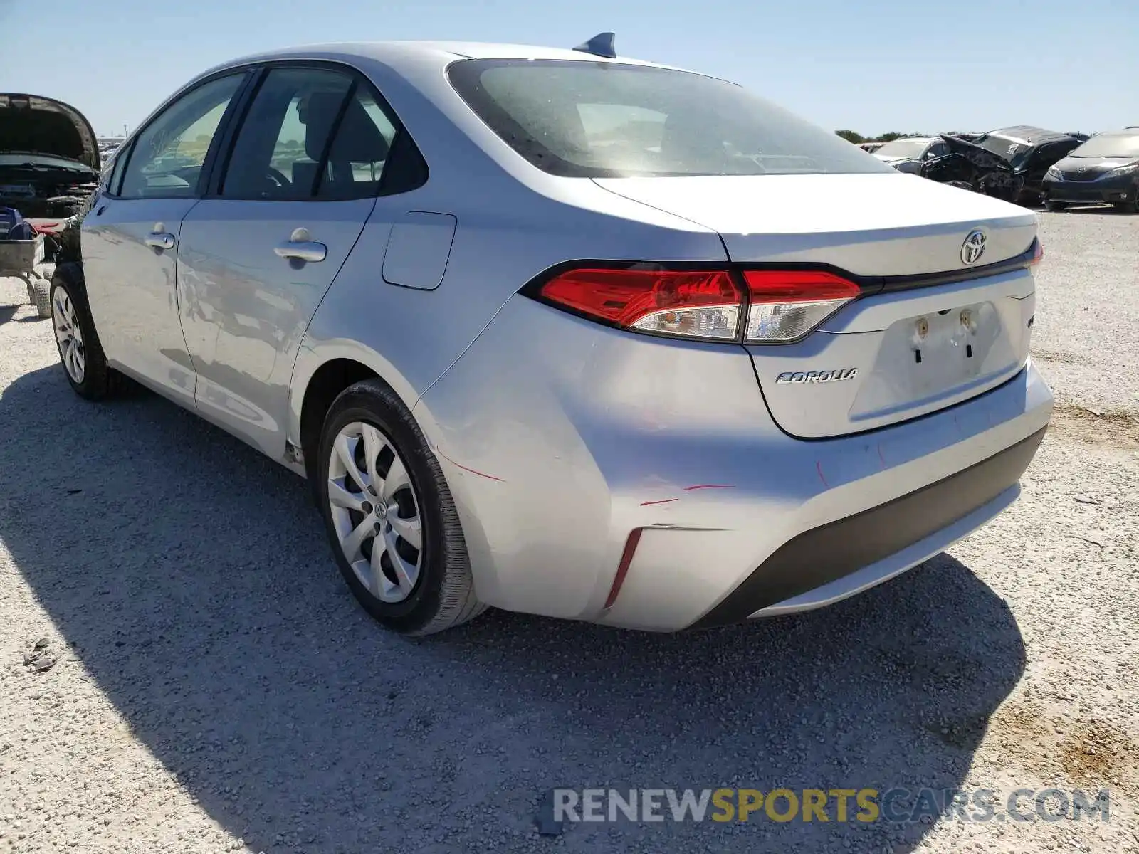 3 Photograph of a damaged car JTDEPRAE1LJ096588 TOYOTA COROLLA 2020