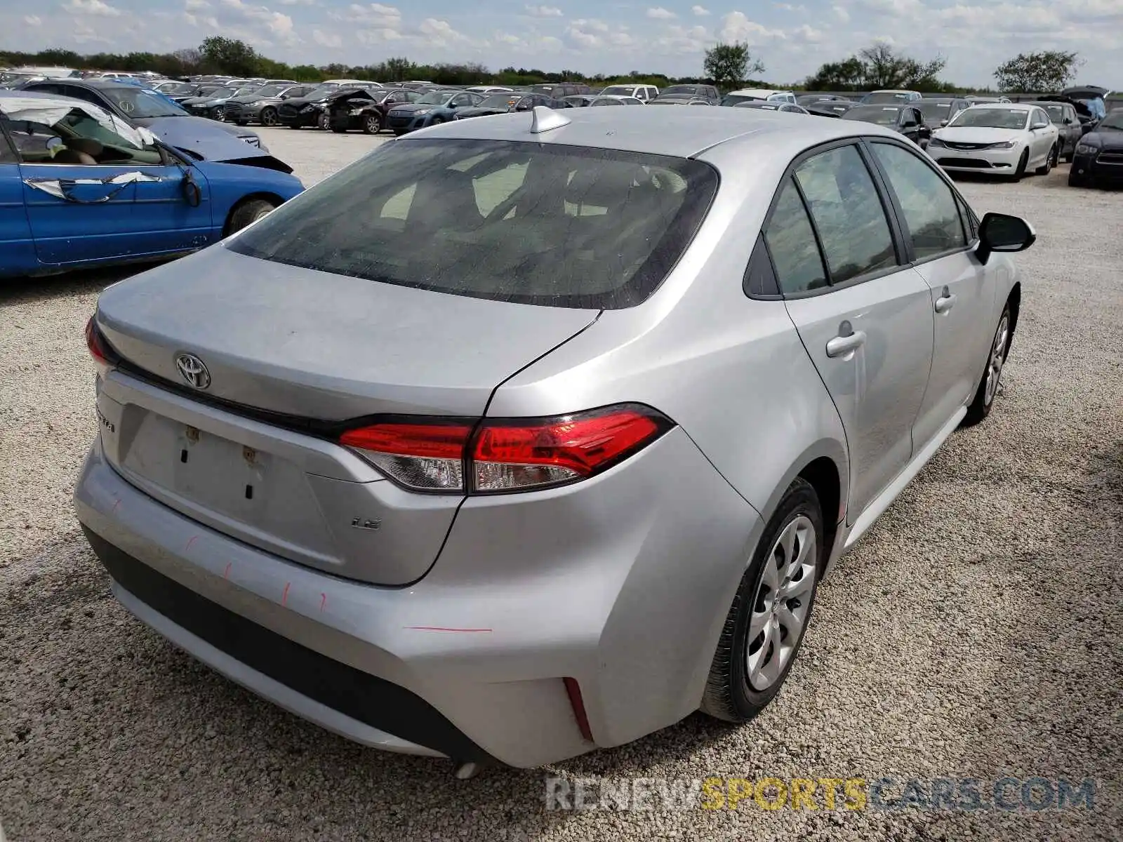 4 Photograph of a damaged car JTDEPRAE1LJ096588 TOYOTA COROLLA 2020