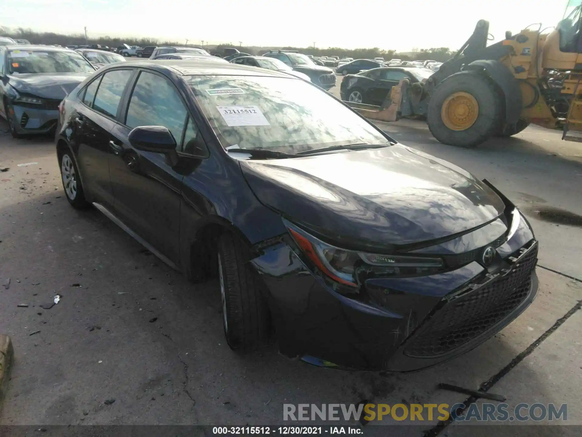 1 Photograph of a damaged car JTDEPRAE1LJ096798 TOYOTA COROLLA 2020