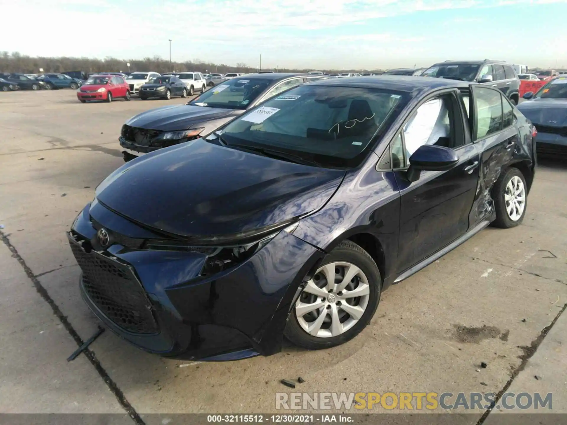 2 Photograph of a damaged car JTDEPRAE1LJ096798 TOYOTA COROLLA 2020