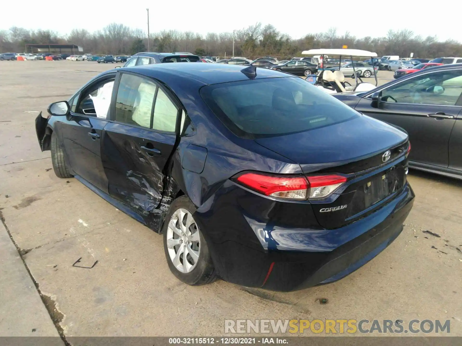 3 Photograph of a damaged car JTDEPRAE1LJ096798 TOYOTA COROLLA 2020