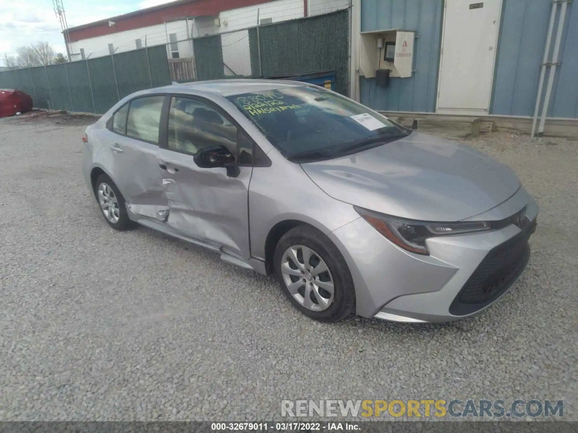 1 Photograph of a damaged car JTDEPRAE1LJ096896 TOYOTA COROLLA 2020