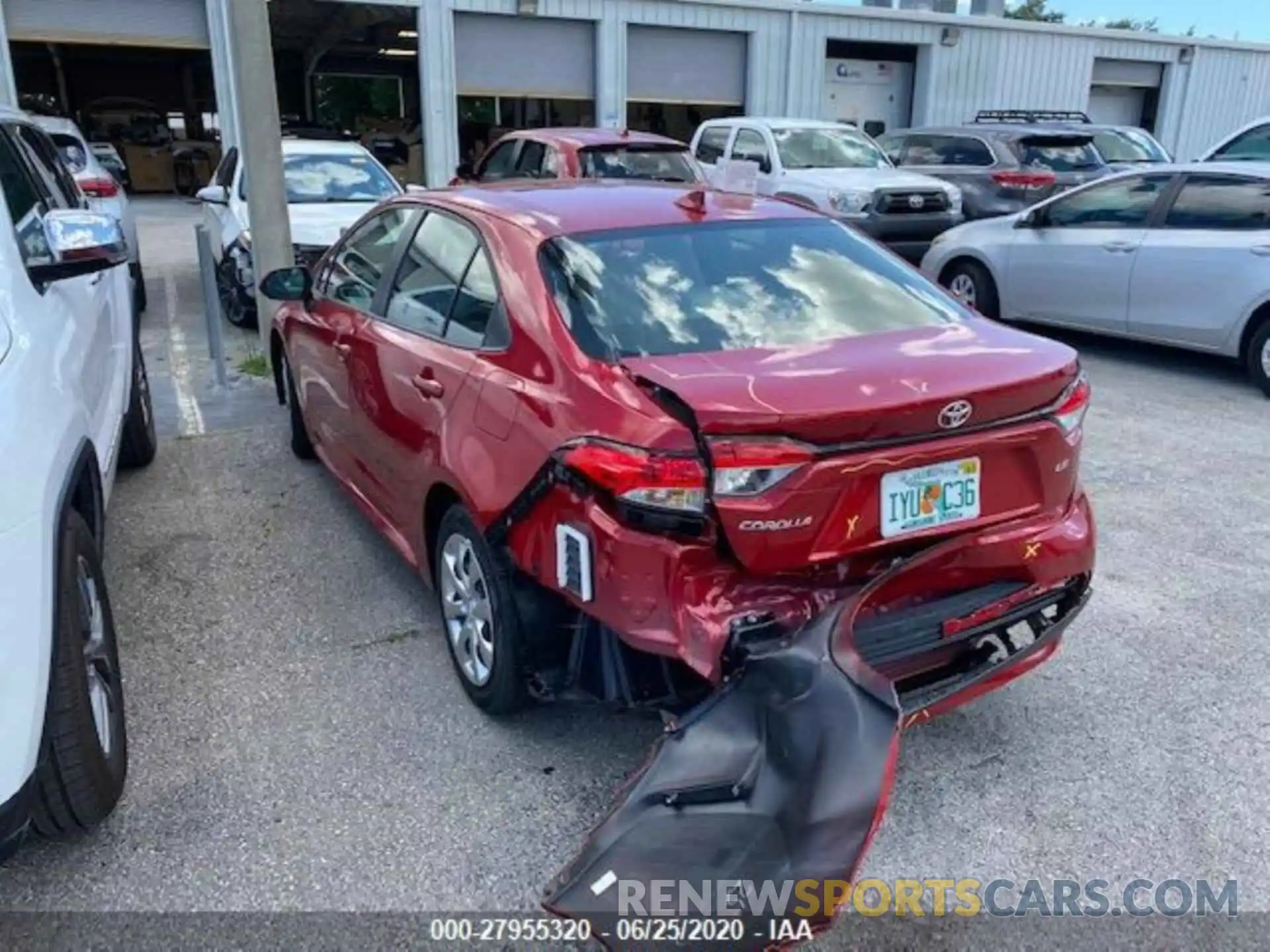 2 Photograph of a damaged car JTDEPRAE1LJ096915 TOYOTA COROLLA 2020