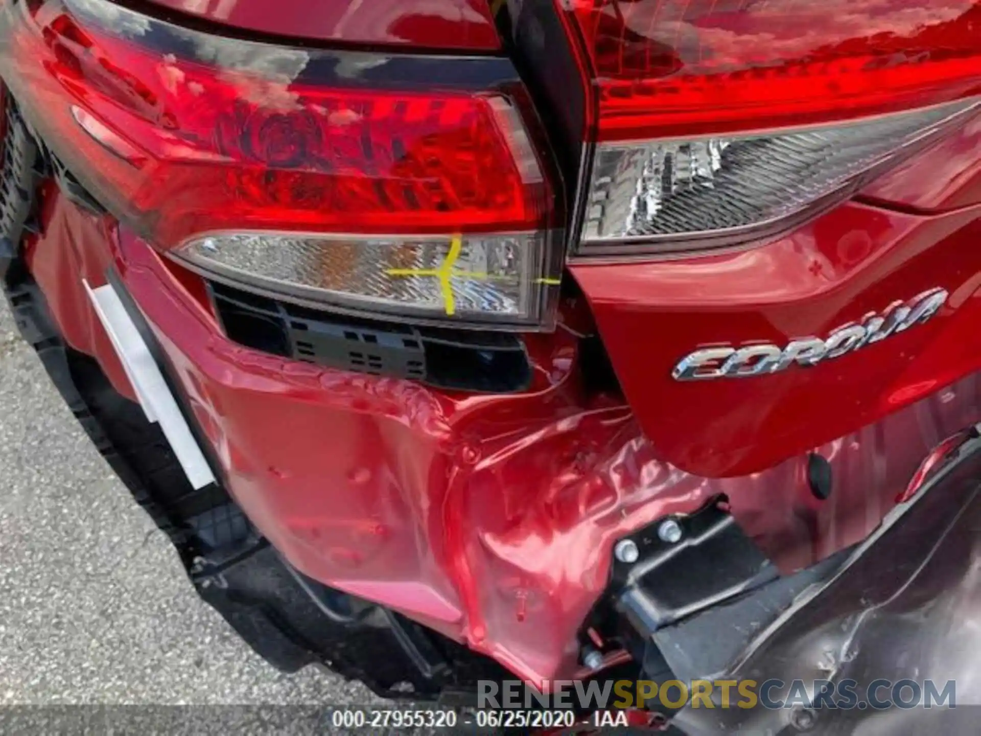 5 Photograph of a damaged car JTDEPRAE1LJ096915 TOYOTA COROLLA 2020