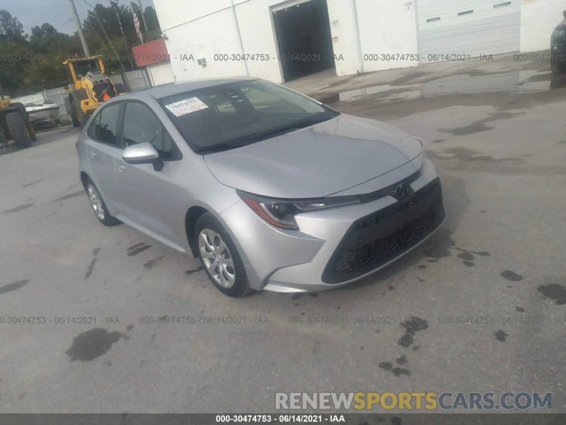 1 Photograph of a damaged car JTDEPRAE1LJ097210 TOYOTA COROLLA 2020