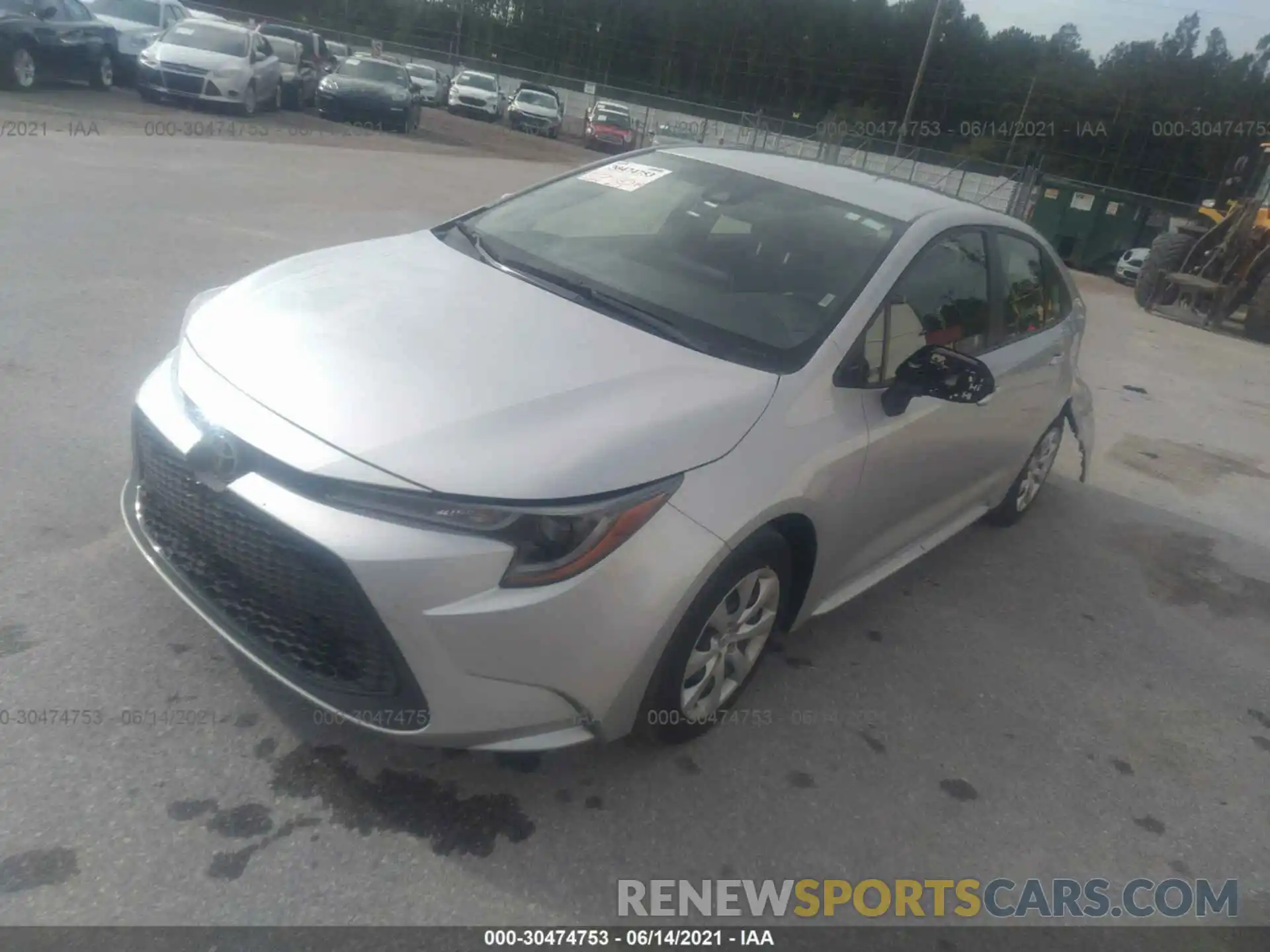 2 Photograph of a damaged car JTDEPRAE1LJ097210 TOYOTA COROLLA 2020