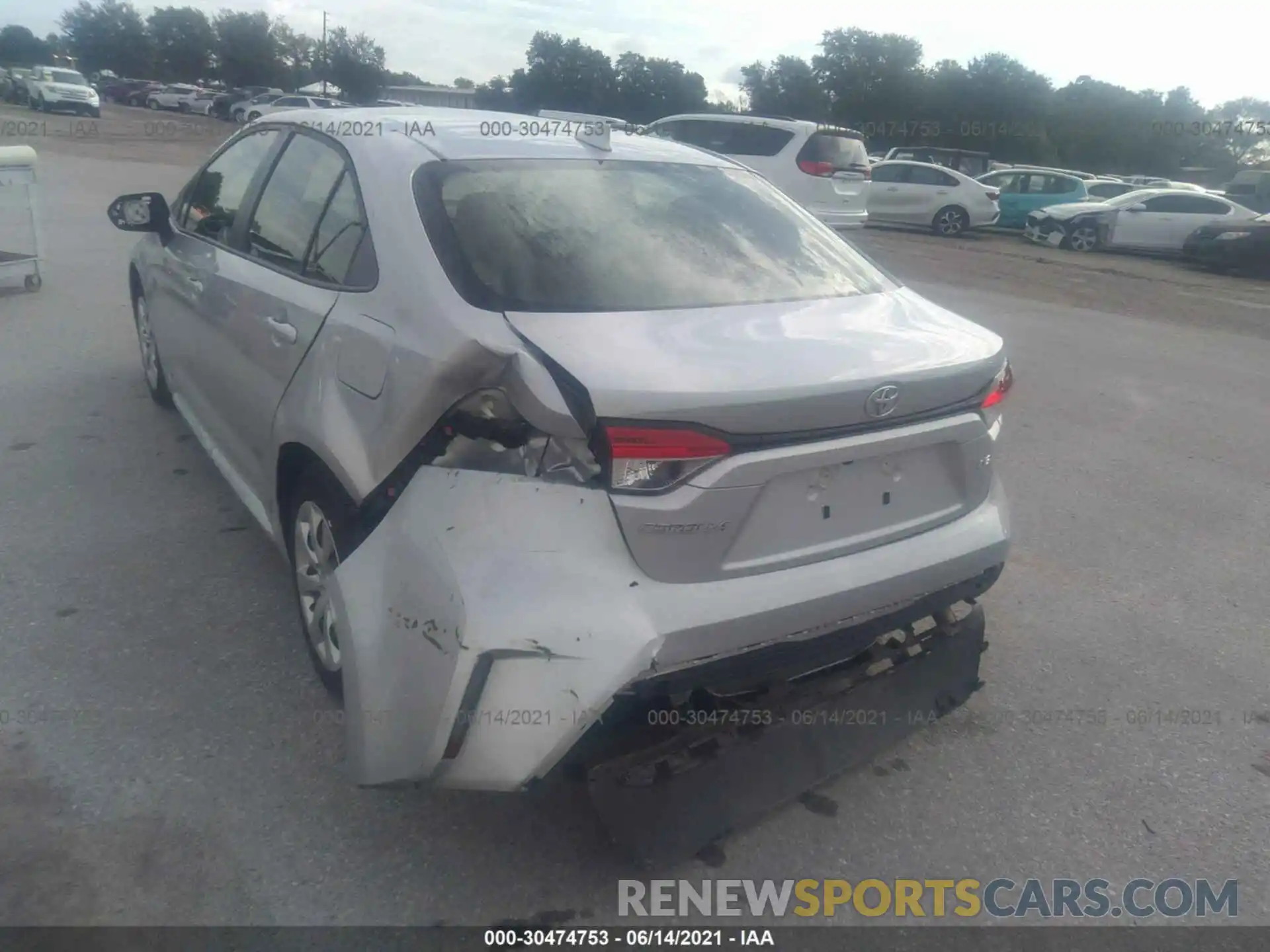 6 Photograph of a damaged car JTDEPRAE1LJ097210 TOYOTA COROLLA 2020