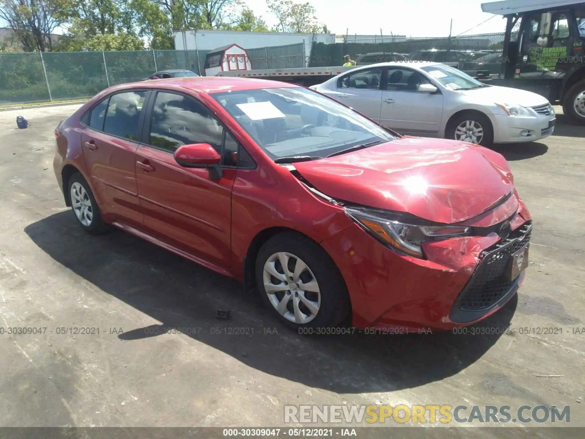 1 Photograph of a damaged car JTDEPRAE1LJ099443 TOYOTA COROLLA 2020