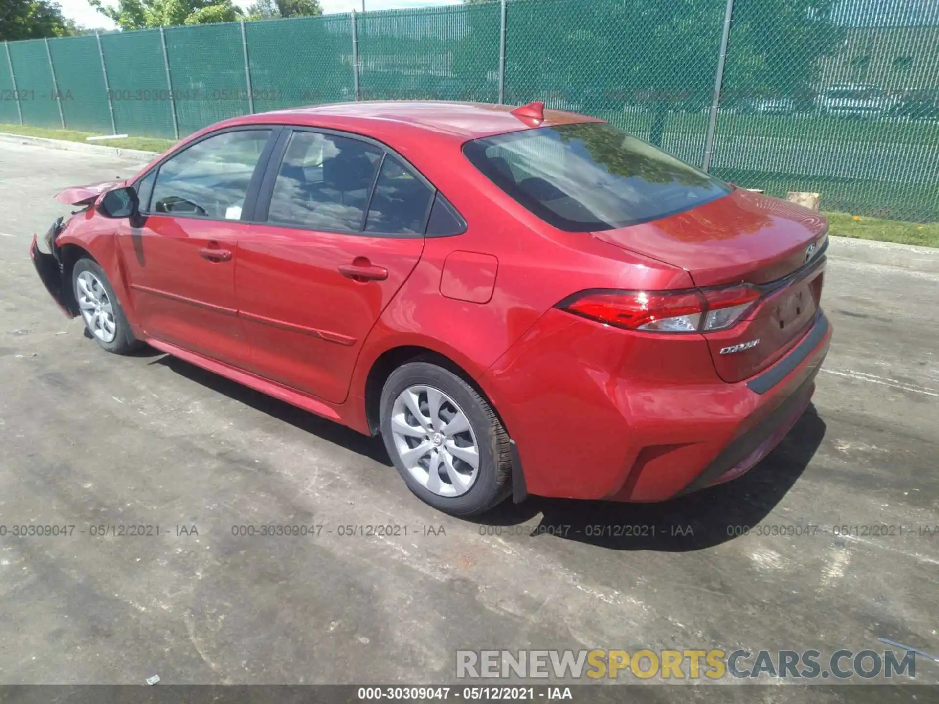 3 Photograph of a damaged car JTDEPRAE1LJ099443 TOYOTA COROLLA 2020