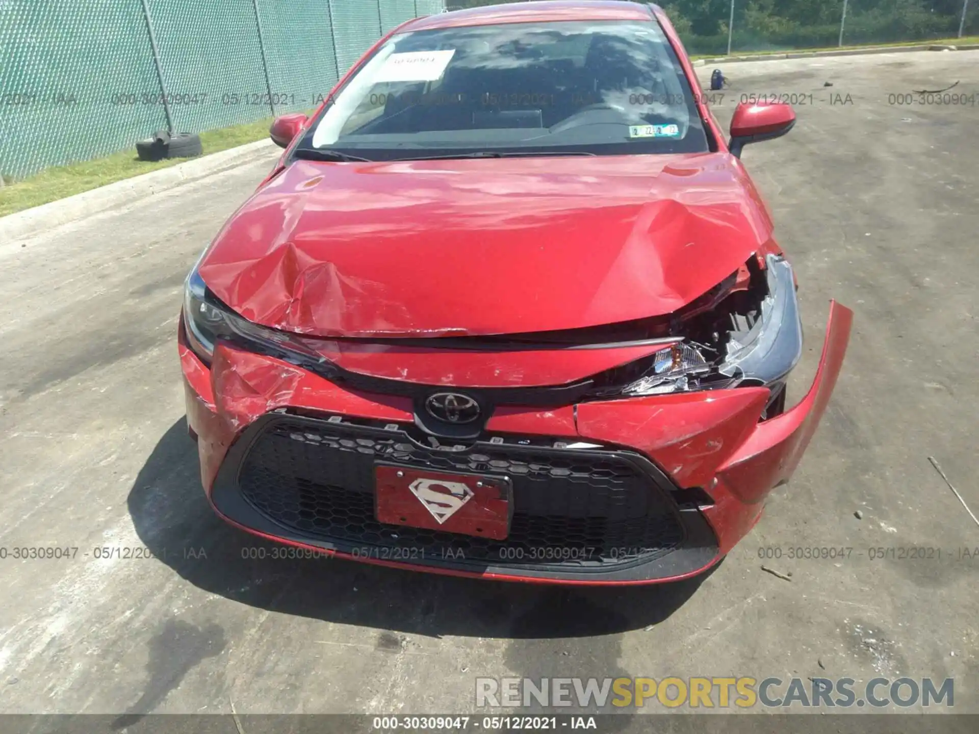 6 Photograph of a damaged car JTDEPRAE1LJ099443 TOYOTA COROLLA 2020