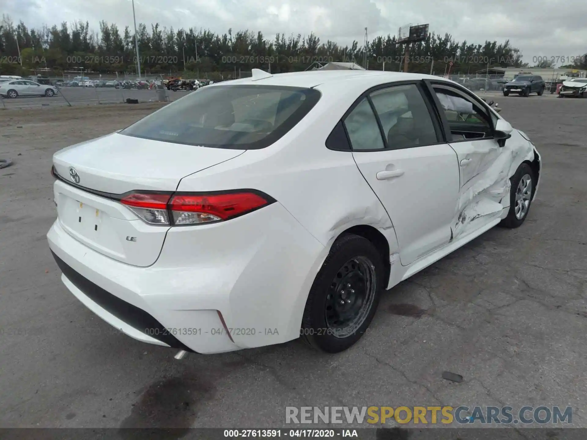 4 Photograph of a damaged car JTDEPRAE1LJ100011 TOYOTA COROLLA 2020