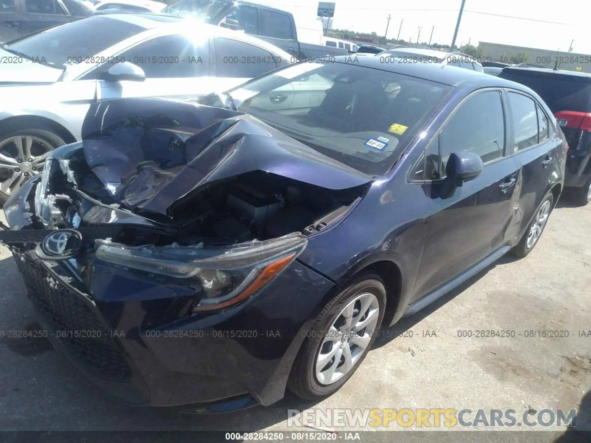 2 Photograph of a damaged car JTDEPRAE1LJ100221 TOYOTA COROLLA 2020