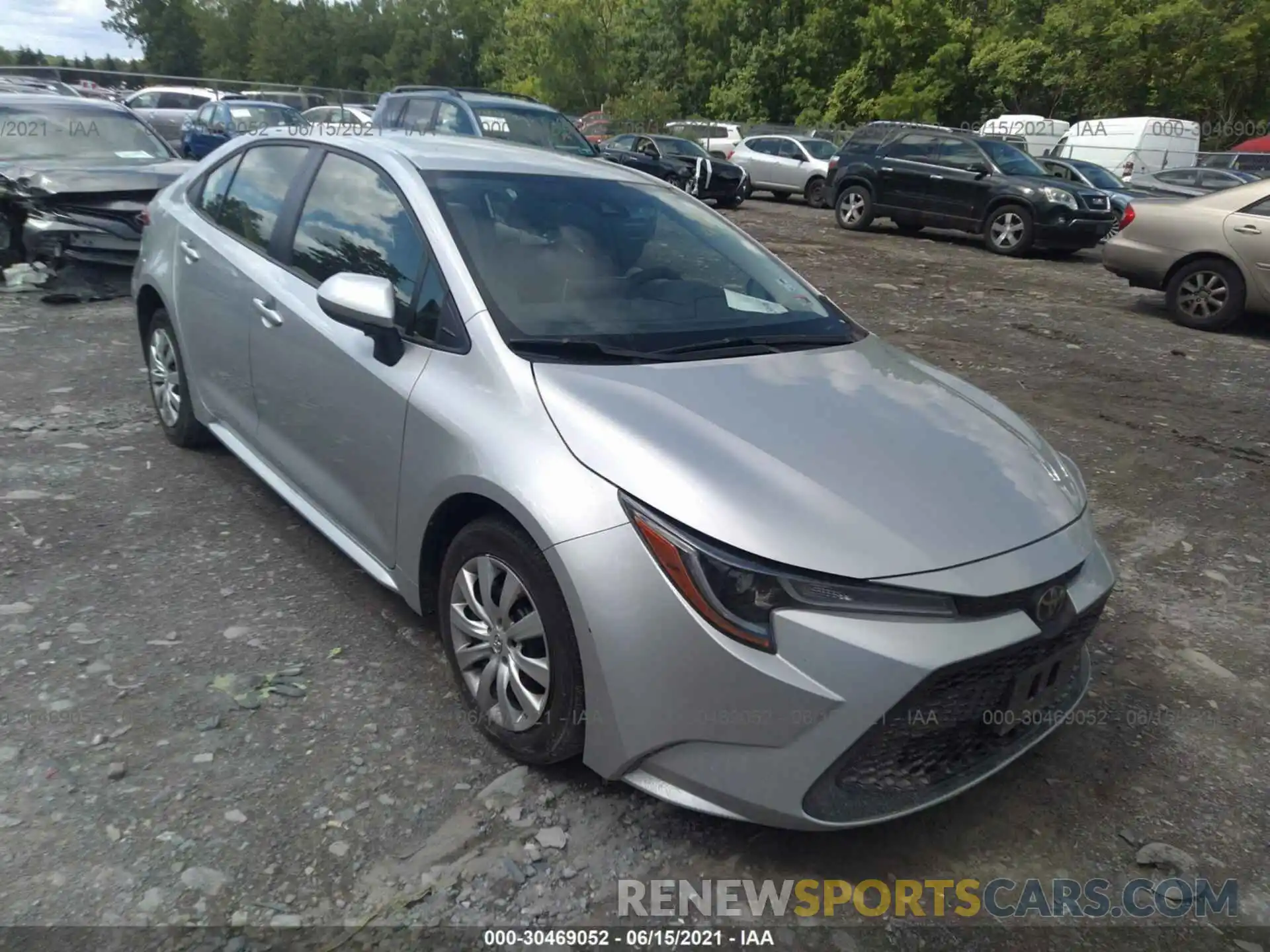 1 Photograph of a damaged car JTDEPRAE1LJ100364 TOYOTA COROLLA 2020