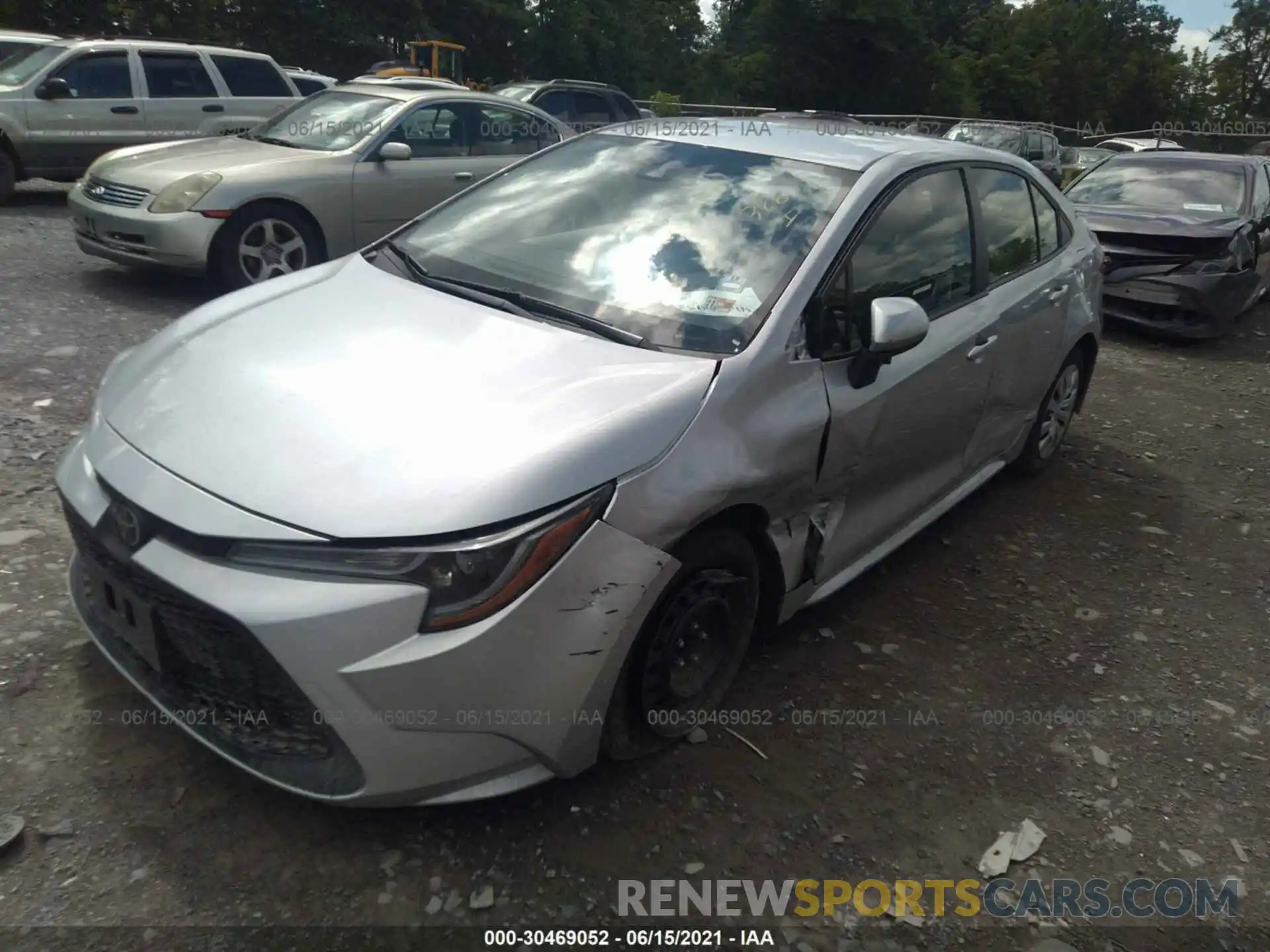 2 Photograph of a damaged car JTDEPRAE1LJ100364 TOYOTA COROLLA 2020