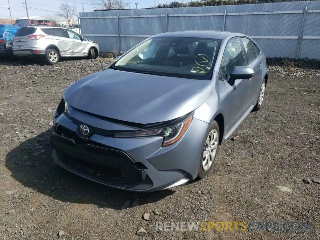 2 Photograph of a damaged car JTDEPRAE1LJ100476 TOYOTA COROLLA 2020