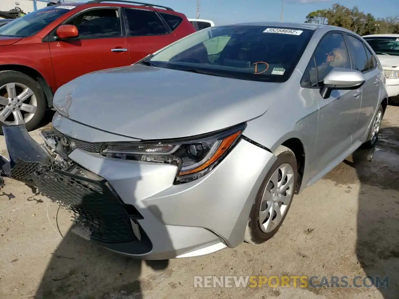 2 Photograph of a damaged car JTDEPRAE1LJ101157 TOYOTA COROLLA 2020