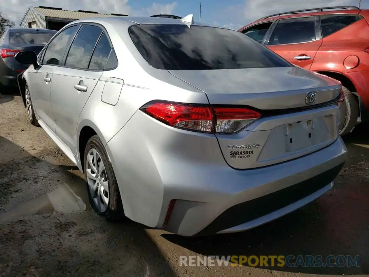 3 Photograph of a damaged car JTDEPRAE1LJ101157 TOYOTA COROLLA 2020