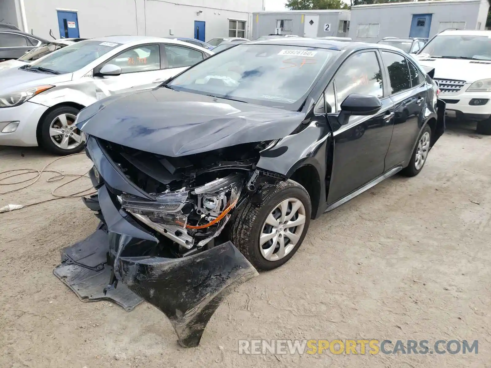 2 Photograph of a damaged car JTDEPRAE1LJ101496 TOYOTA COROLLA 2020