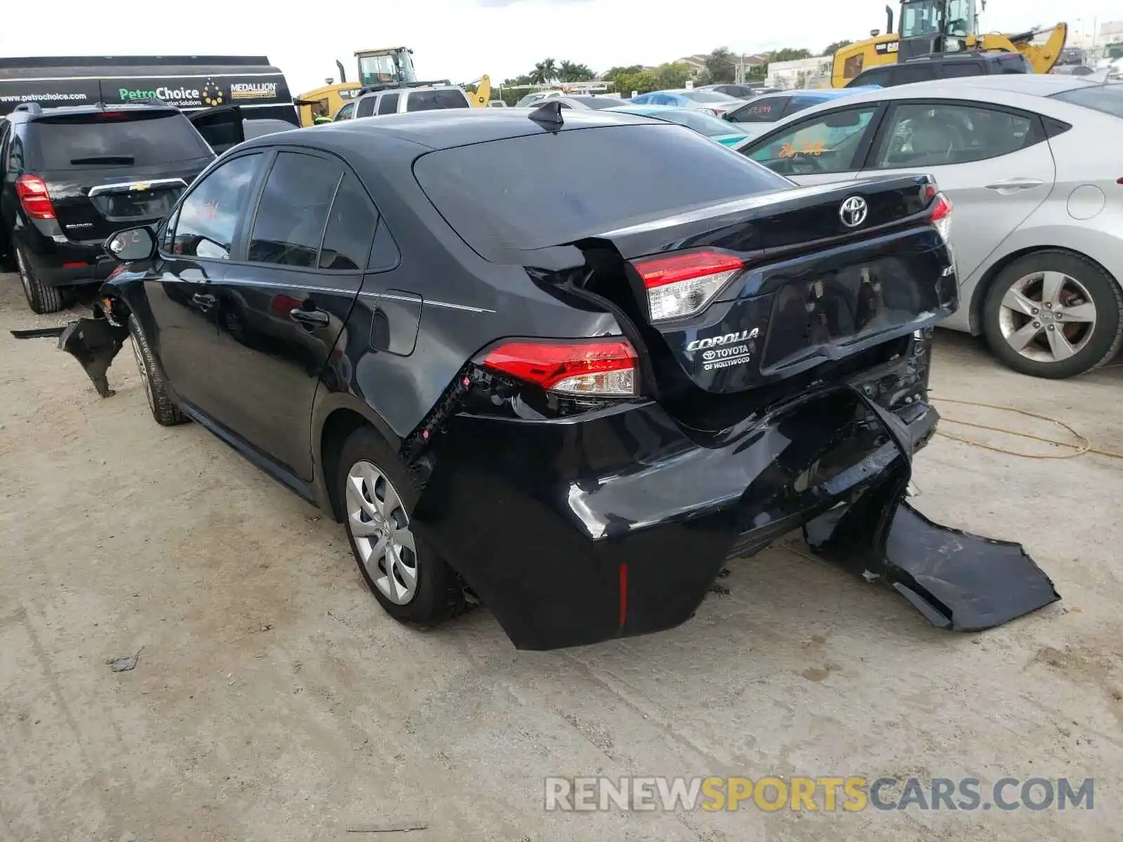 3 Photograph of a damaged car JTDEPRAE1LJ101496 TOYOTA COROLLA 2020