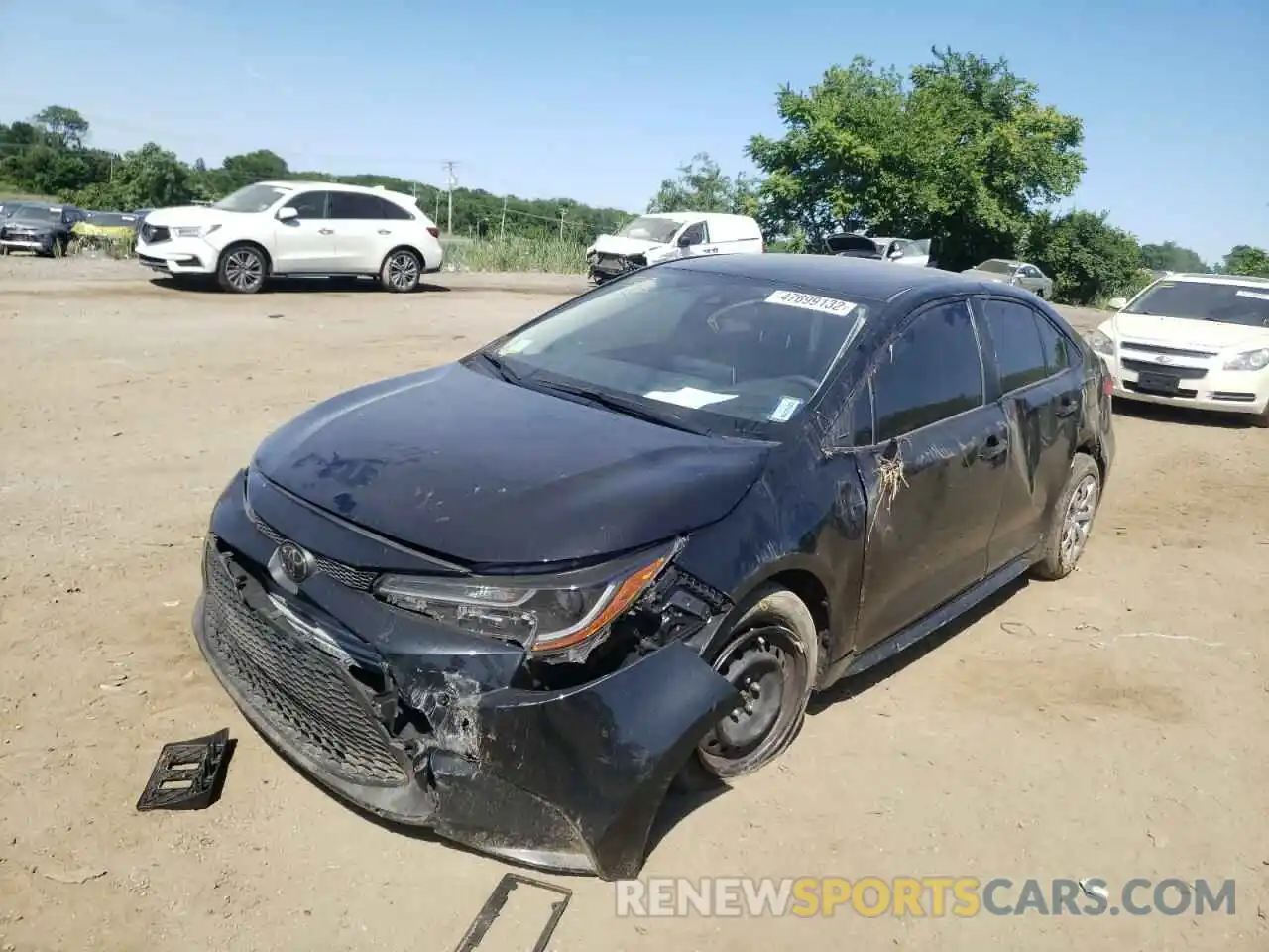 2 Photograph of a damaged car JTDEPRAE1LJ101854 TOYOTA COROLLA 2020