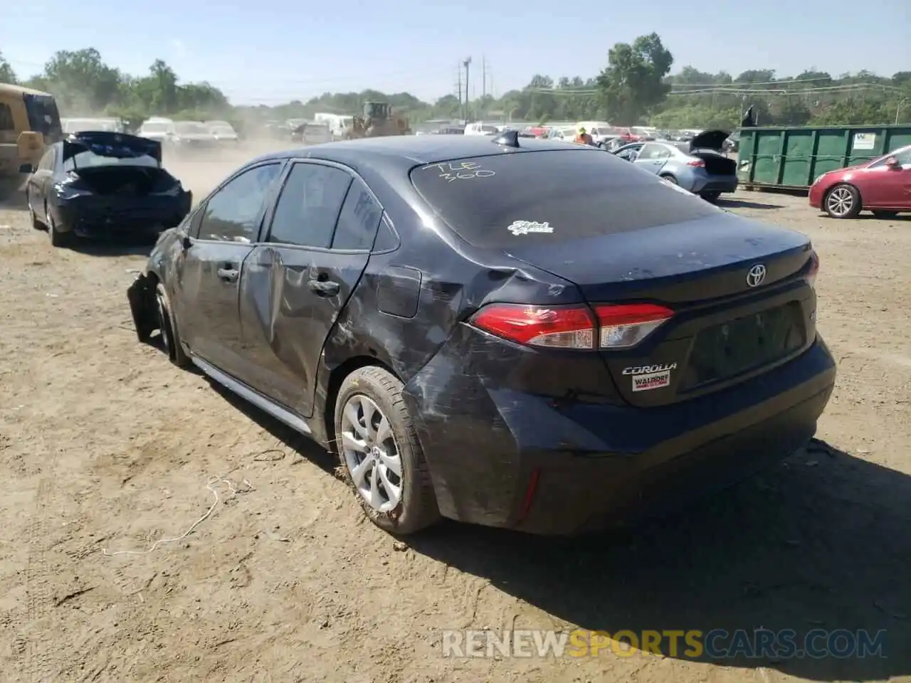 3 Photograph of a damaged car JTDEPRAE1LJ101854 TOYOTA COROLLA 2020