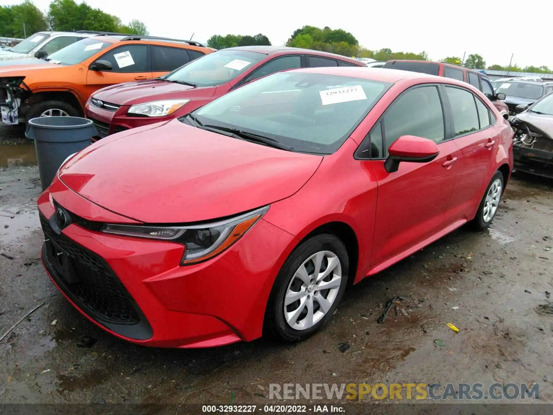 2 Photograph of a damaged car JTDEPRAE1LJ102096 TOYOTA COROLLA 2020