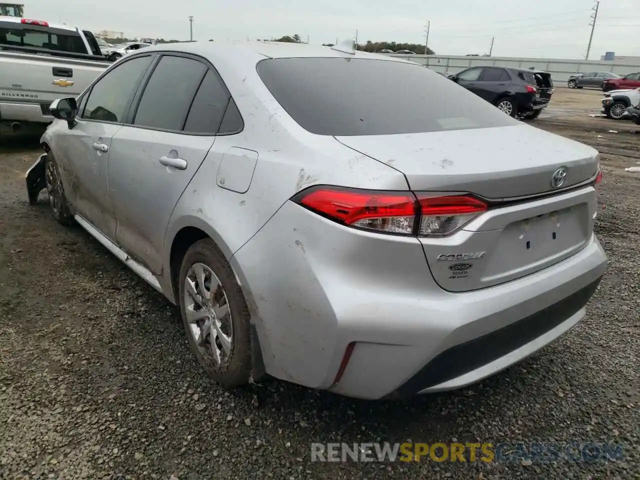 3 Photograph of a damaged car JTDEPRAE1LJ102261 TOYOTA COROLLA 2020