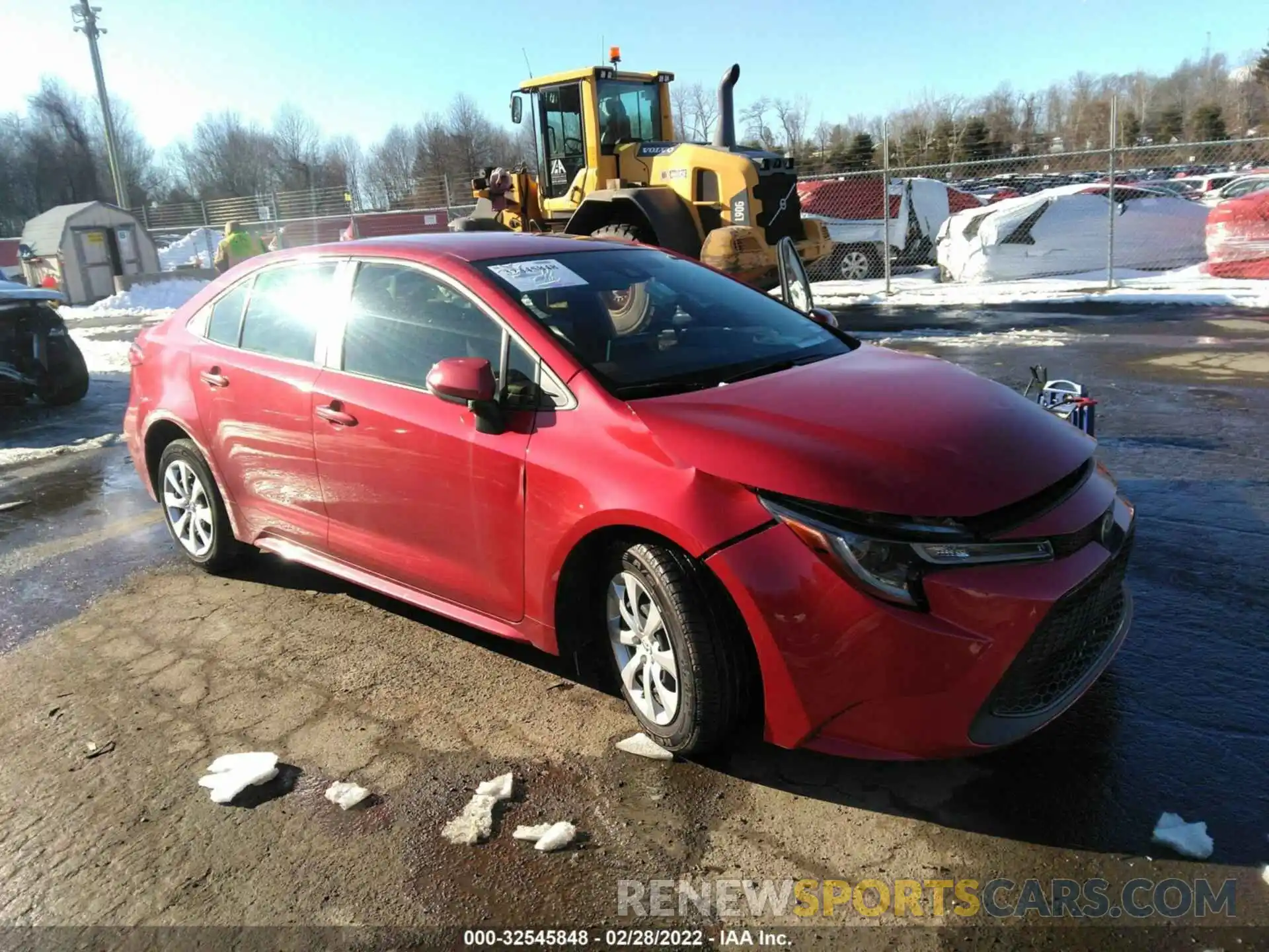 1 Photograph of a damaged car JTDEPRAE1LJ102552 TOYOTA COROLLA 2020