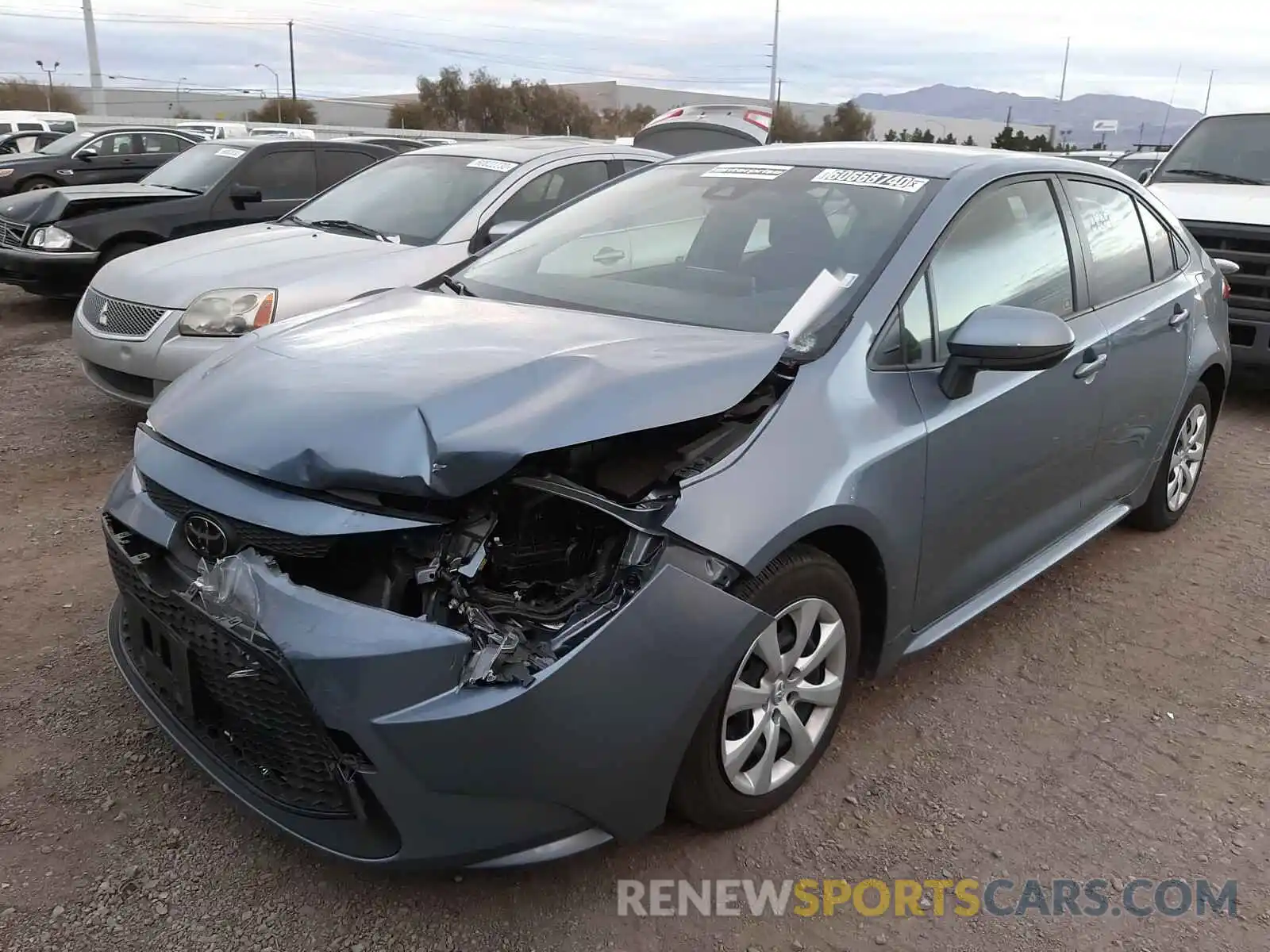 2 Photograph of a damaged car JTDEPRAE1LJ103250 TOYOTA COROLLA 2020