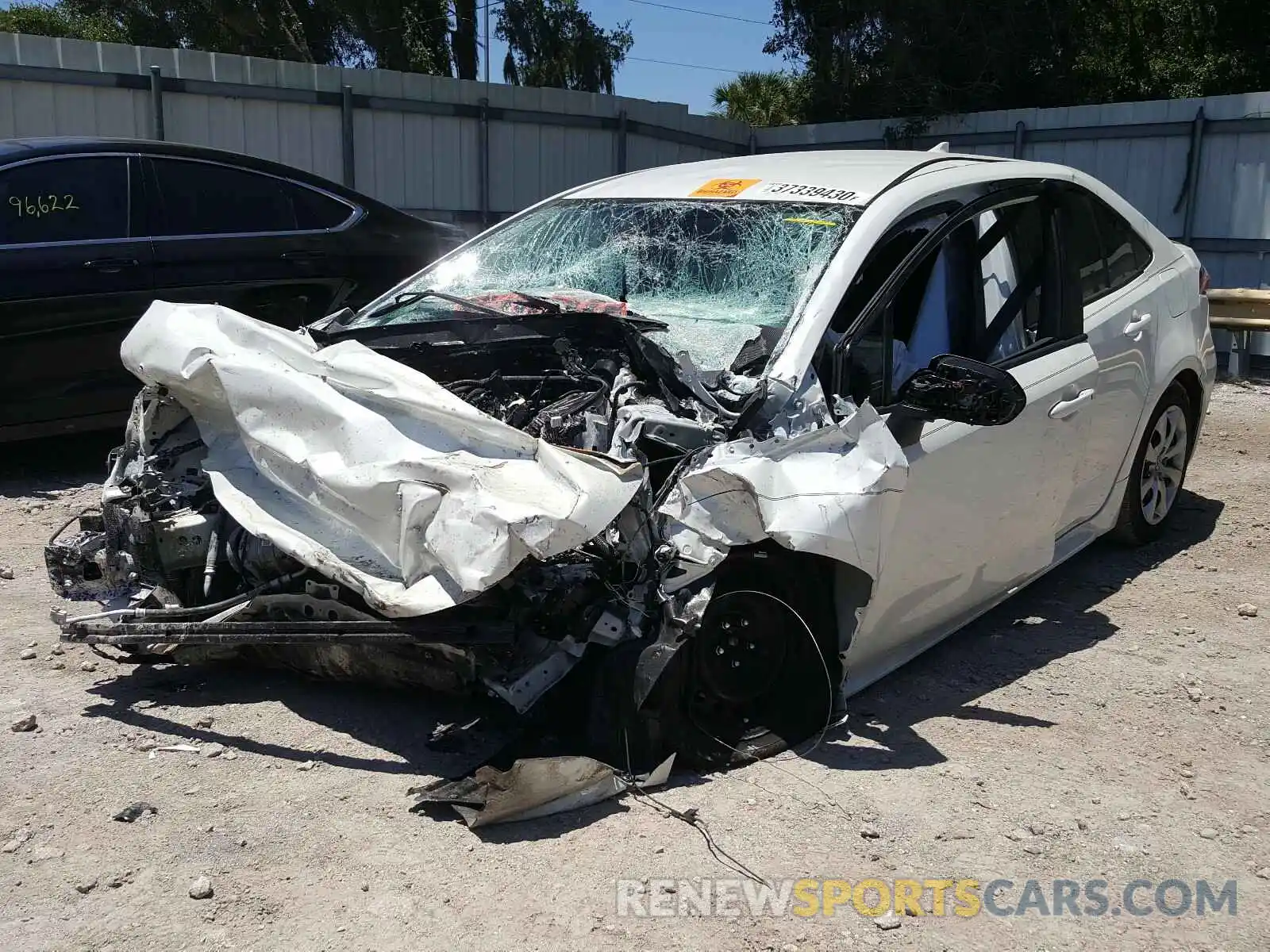 2 Photograph of a damaged car JTDEPRAE1LJ103717 TOYOTA COROLLA 2020