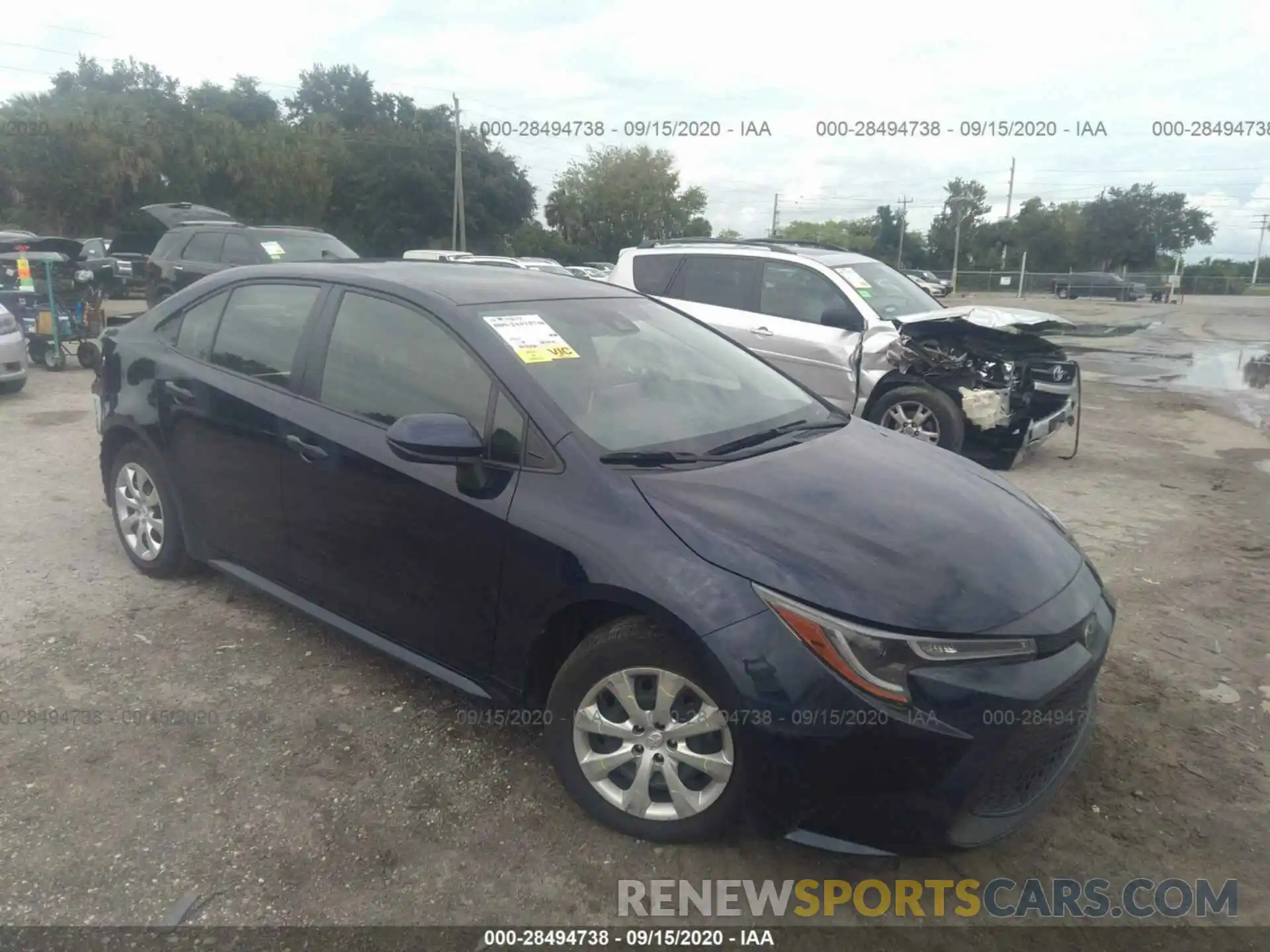 1 Photograph of a damaged car JTDEPRAE1LJ103863 TOYOTA COROLLA 2020