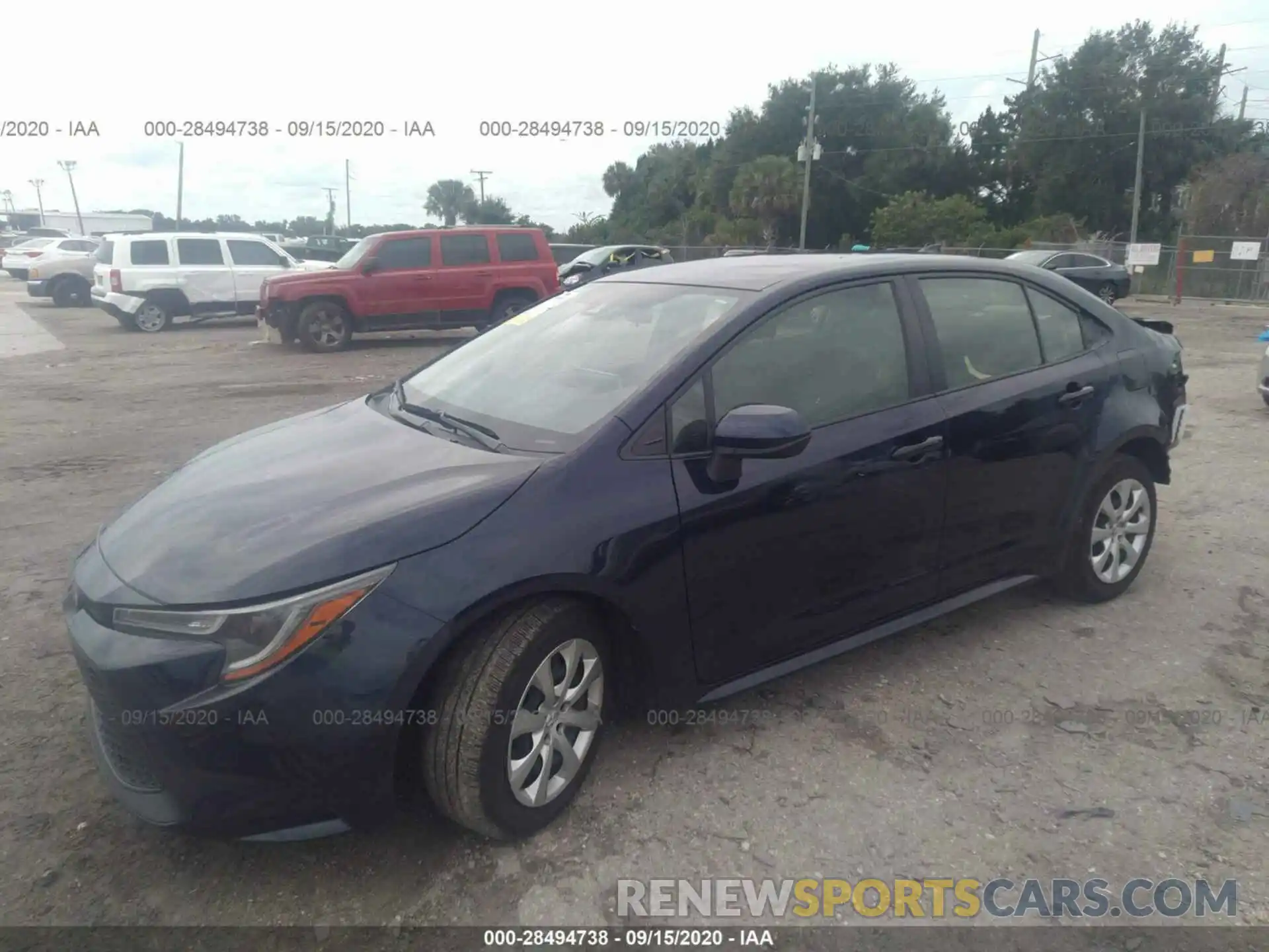 2 Photograph of a damaged car JTDEPRAE1LJ103863 TOYOTA COROLLA 2020