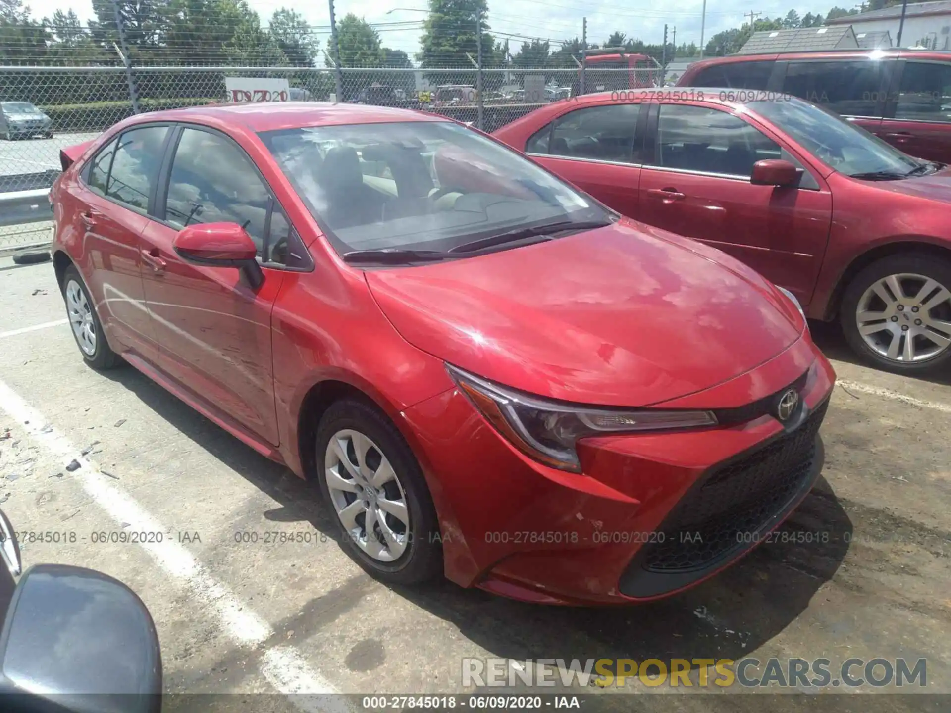 1 Photograph of a damaged car JTDEPRAE1LJ105533 TOYOTA COROLLA 2020