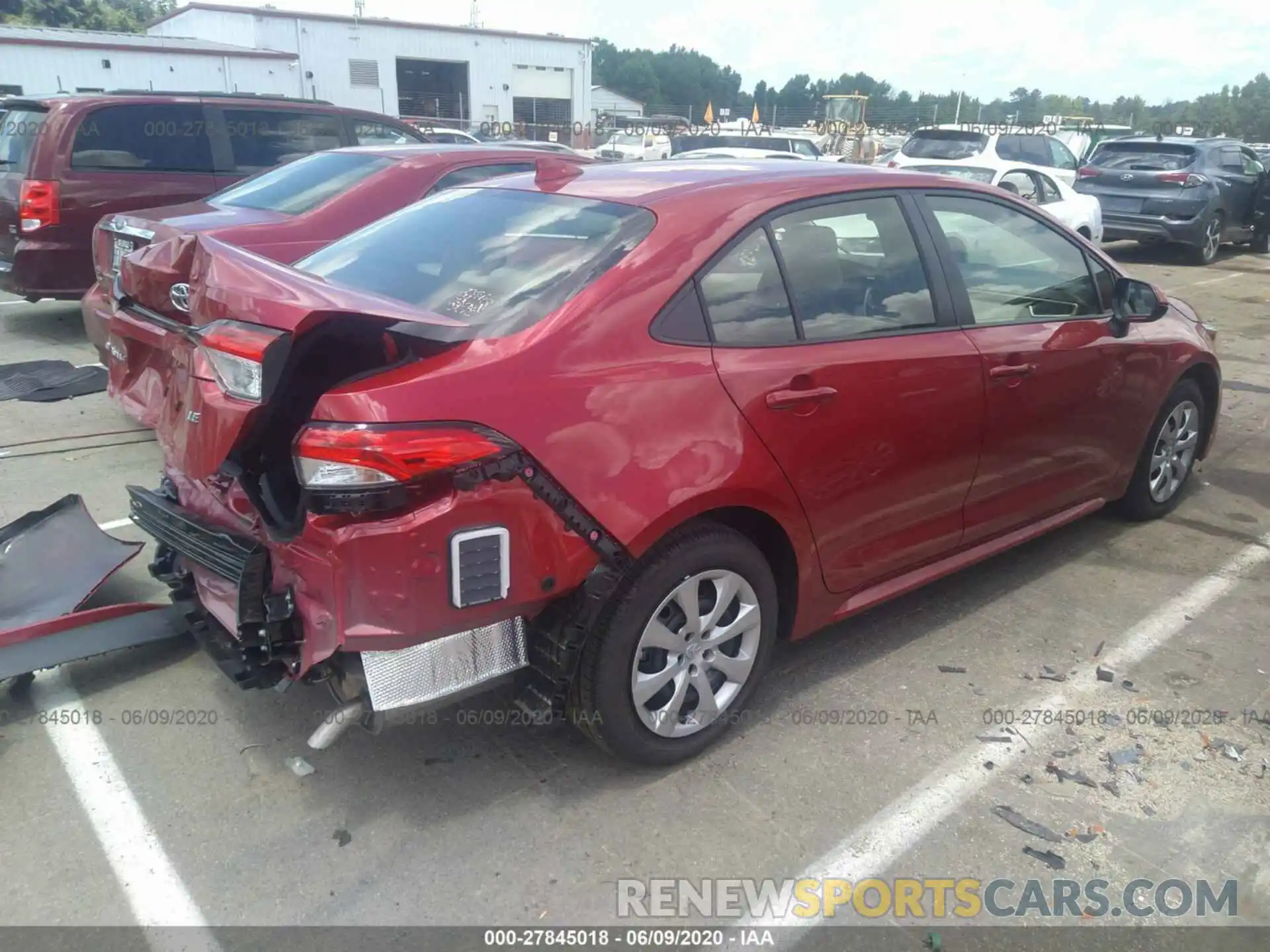 4 Photograph of a damaged car JTDEPRAE1LJ105533 TOYOTA COROLLA 2020